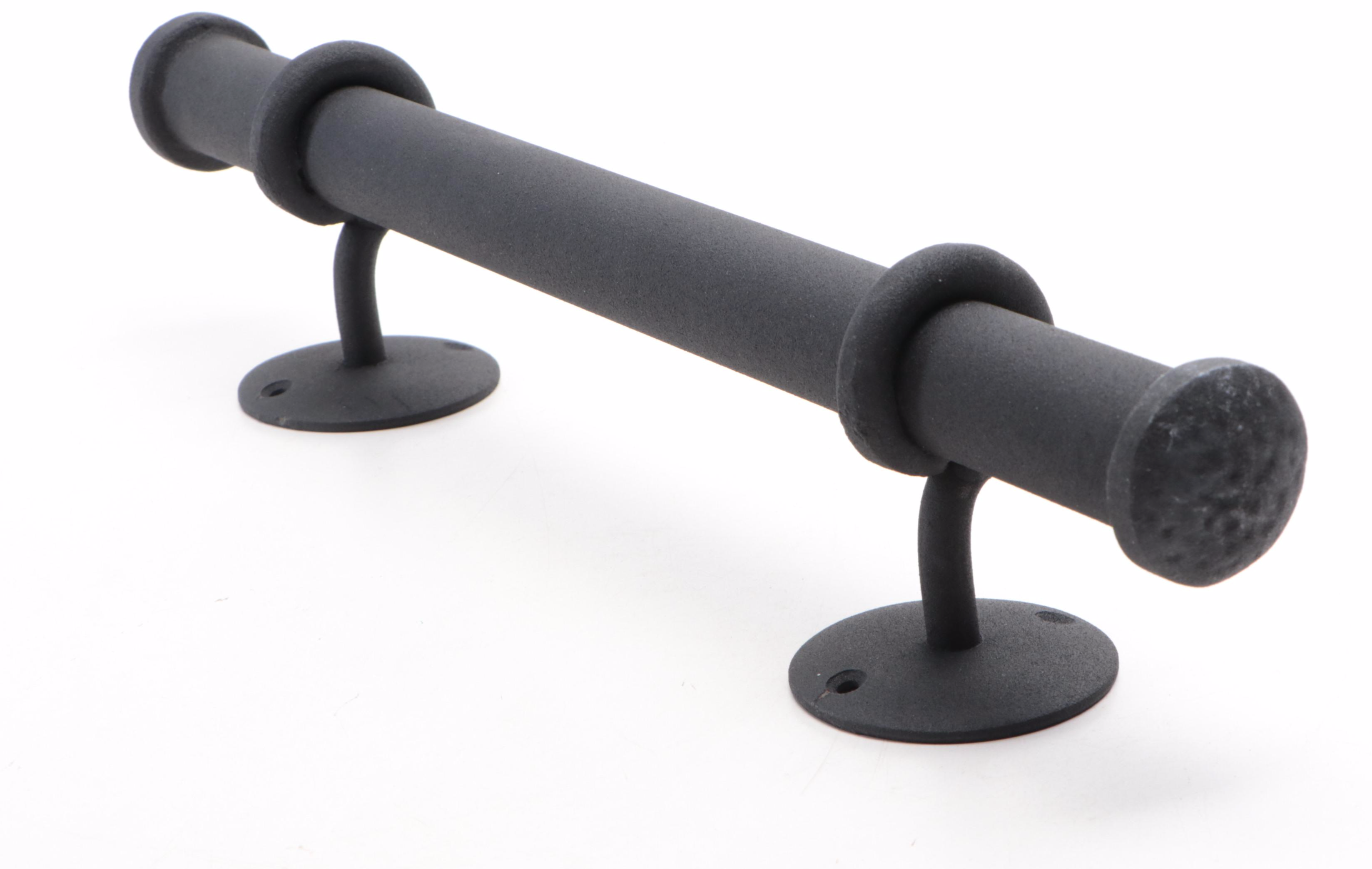 Black Powder Coat Double Coat Hooks and Handle Pull