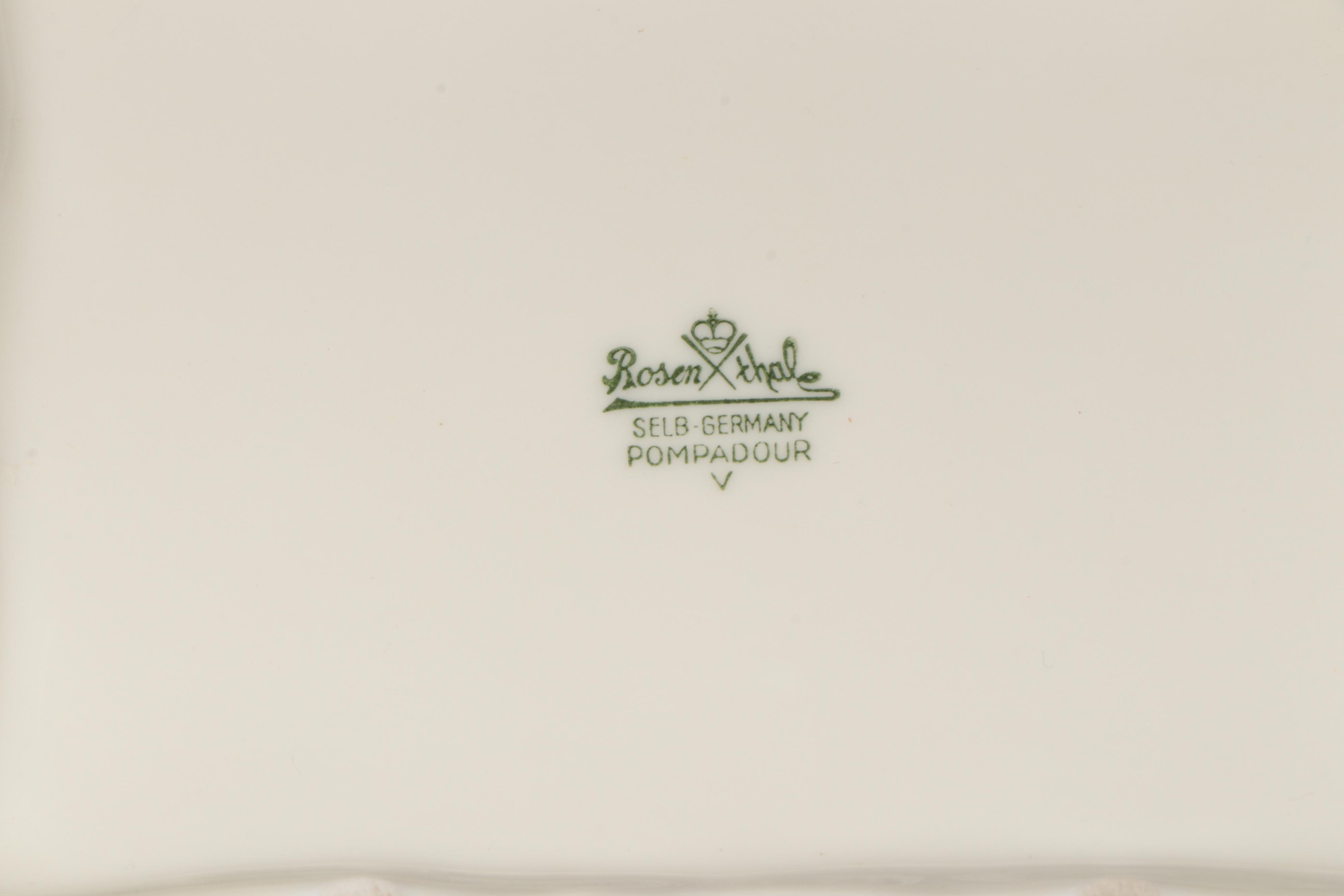 Bohemian Style Uranium Glass Vase with Dunhill Porcelain Humidor and More