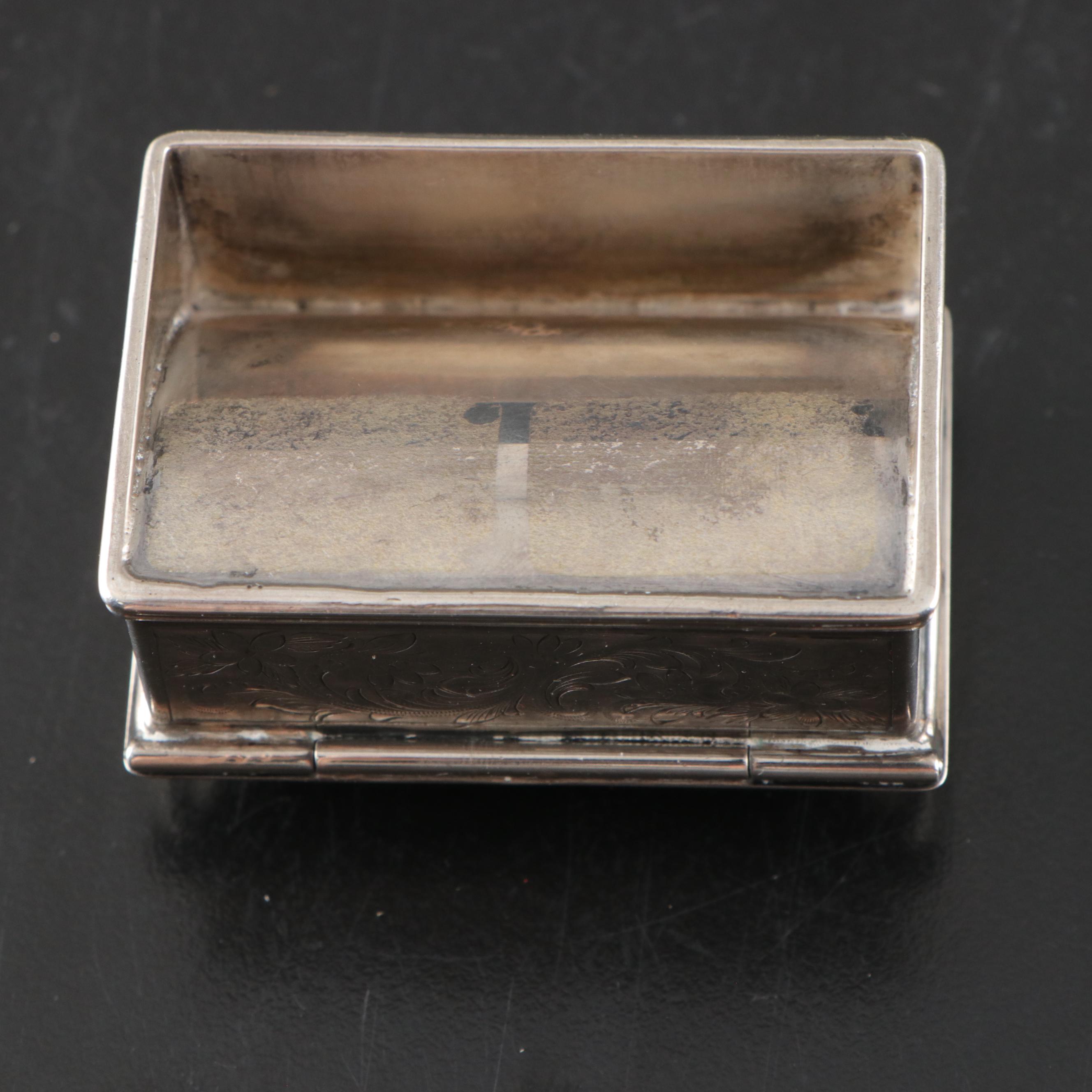 Wilcox Silver Plate Co. Sterling Silver Stamp Box, Late 19th–Early 20th C.