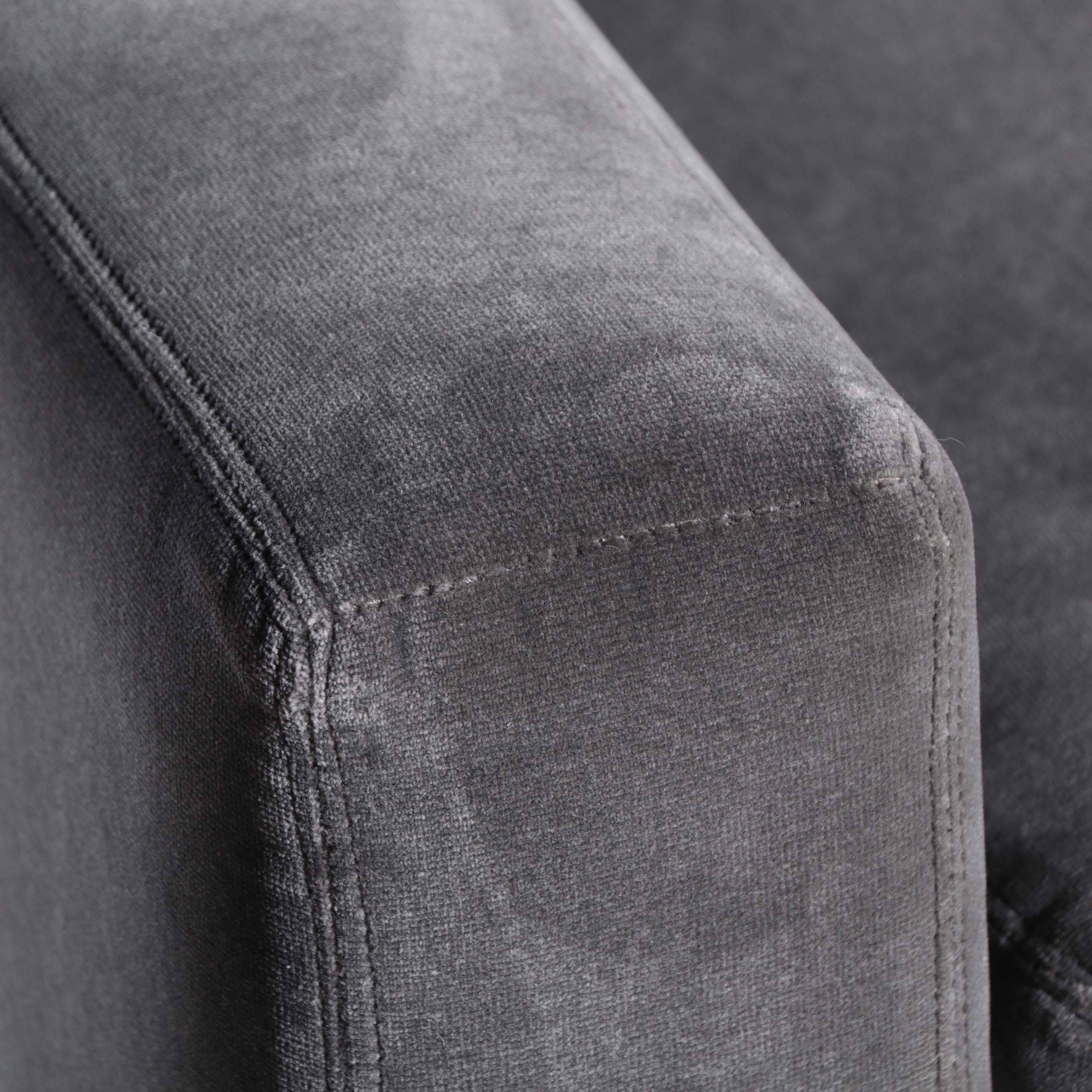 Lee Industries Contemporary Velvet Upholstered Sectional Sofa