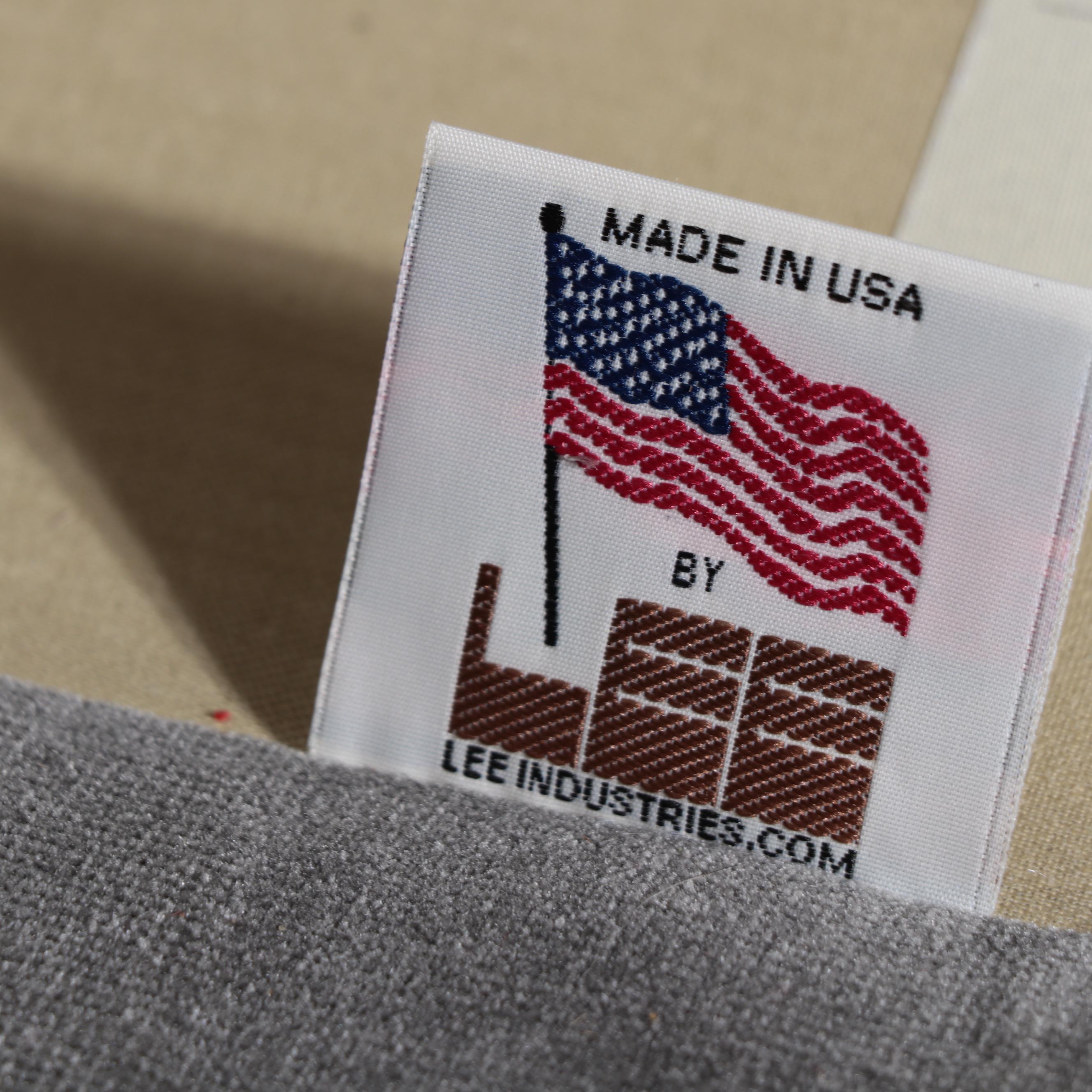 Lee Industries Contemporary Velvet Upholstered Sectional Sofa