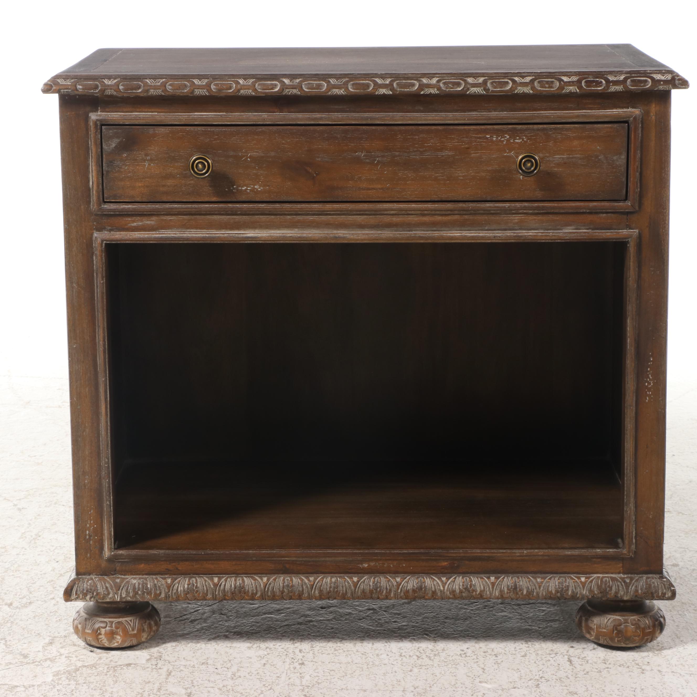 Restoration Hardware "French Empire" Hardwood Open Nightstand