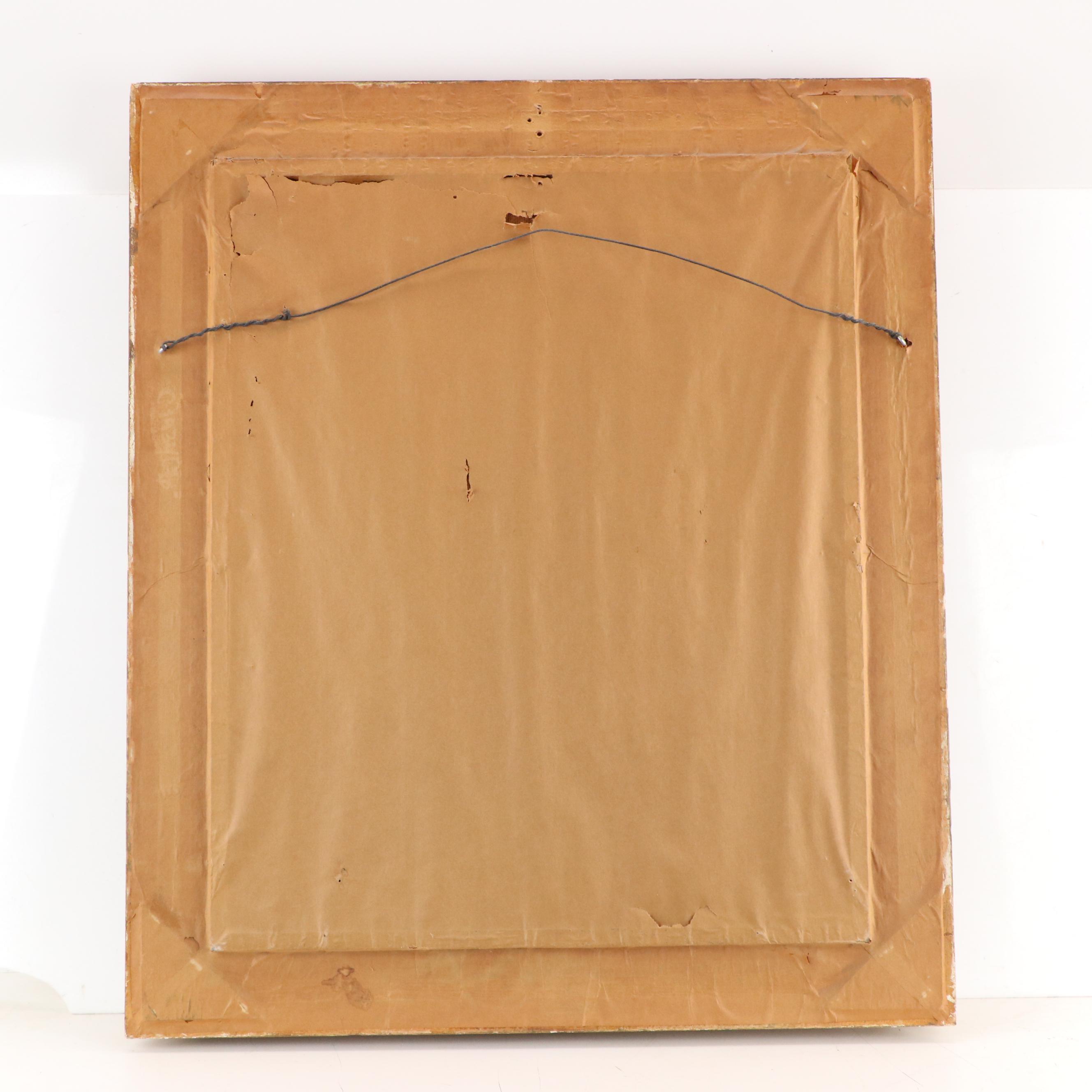 J. H. Colline Barbizon School Oil Painting of Gleaner