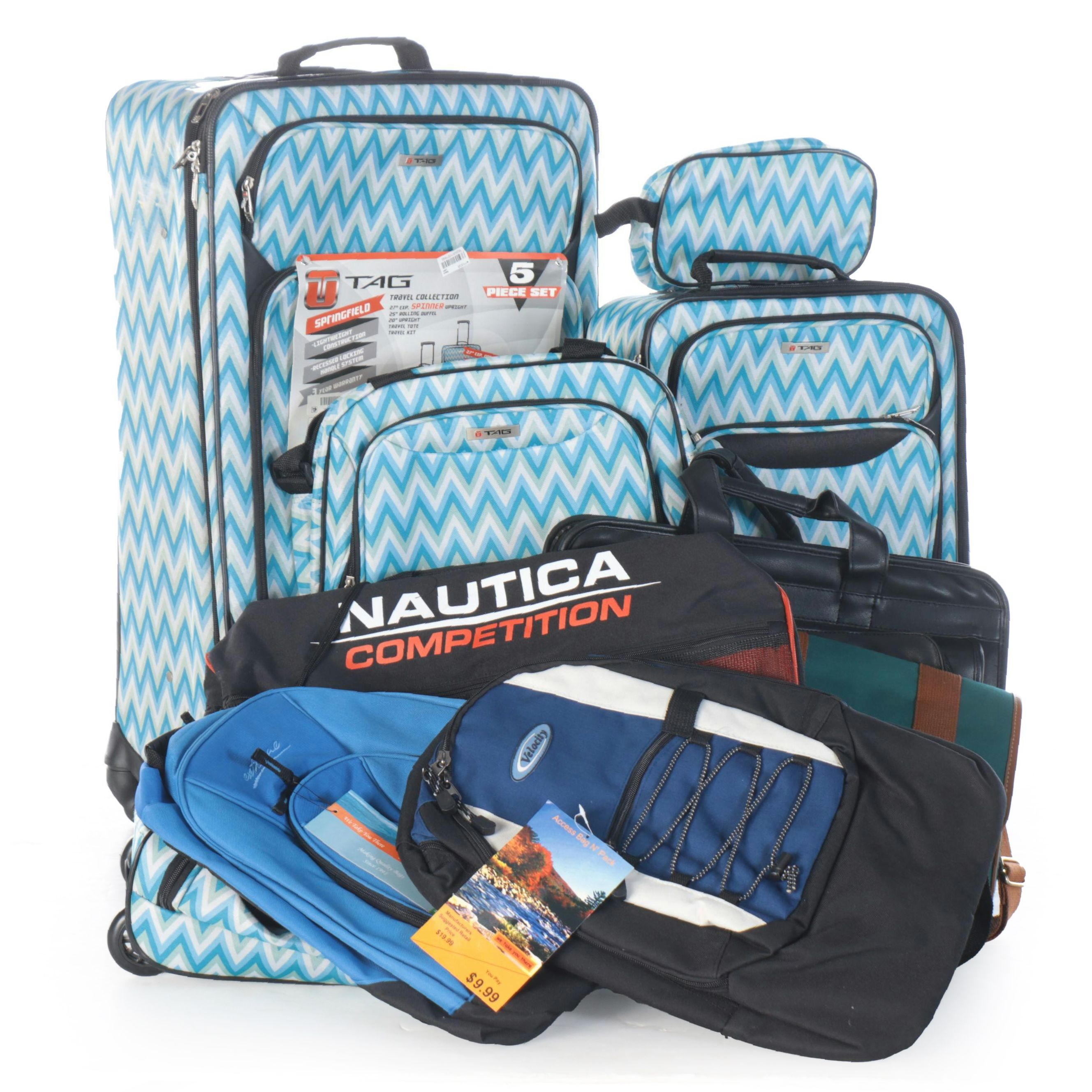 Tag Springfield 5-Piece Luggage Set with Duffel Bag, Crossbody, and Other Bags