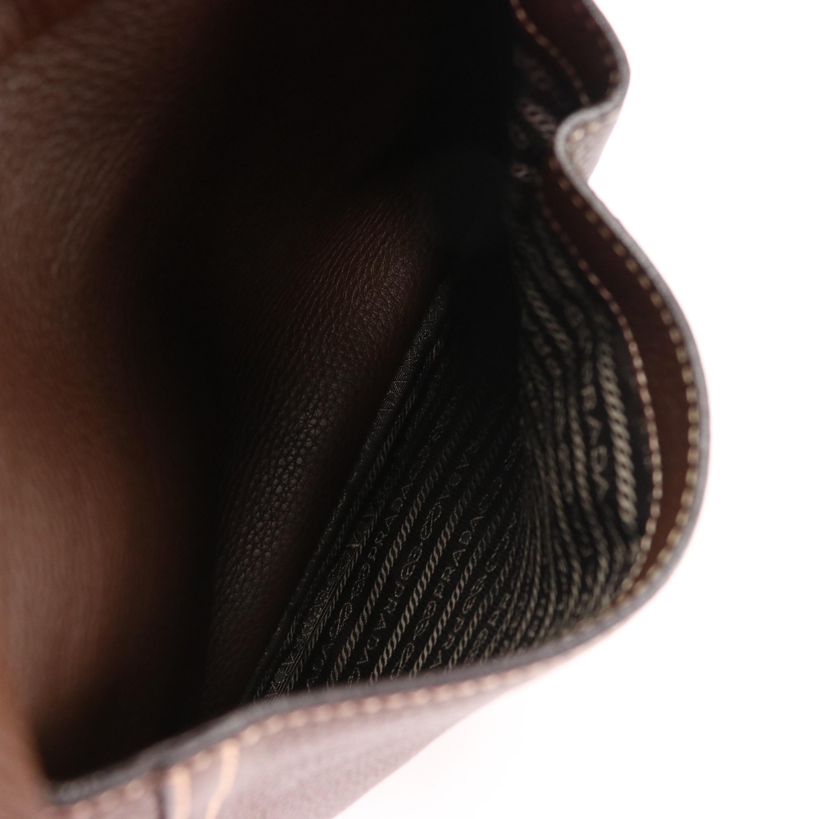 Prada Front Pocket Hobo Bag in Vitello Daino Leather