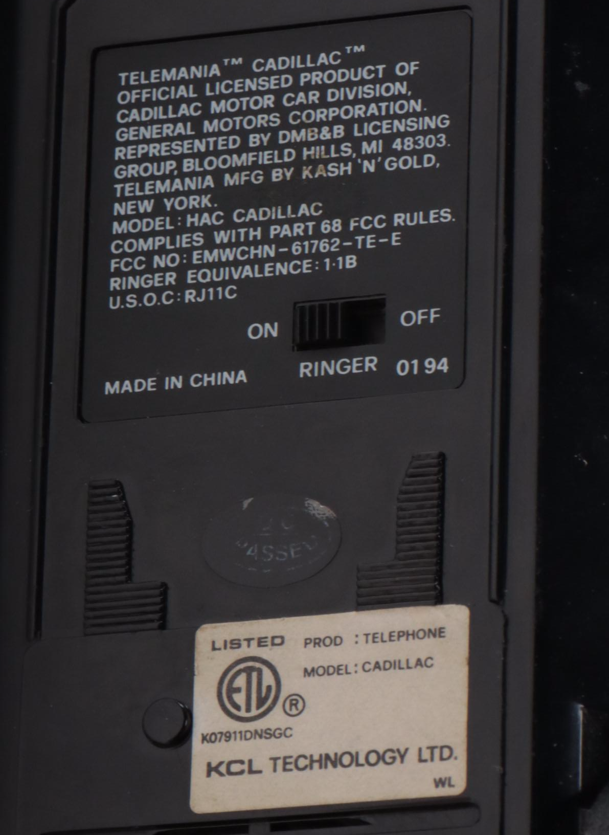 Telemania "Cadillac" Landline Telephone with Elvis Memorabilia