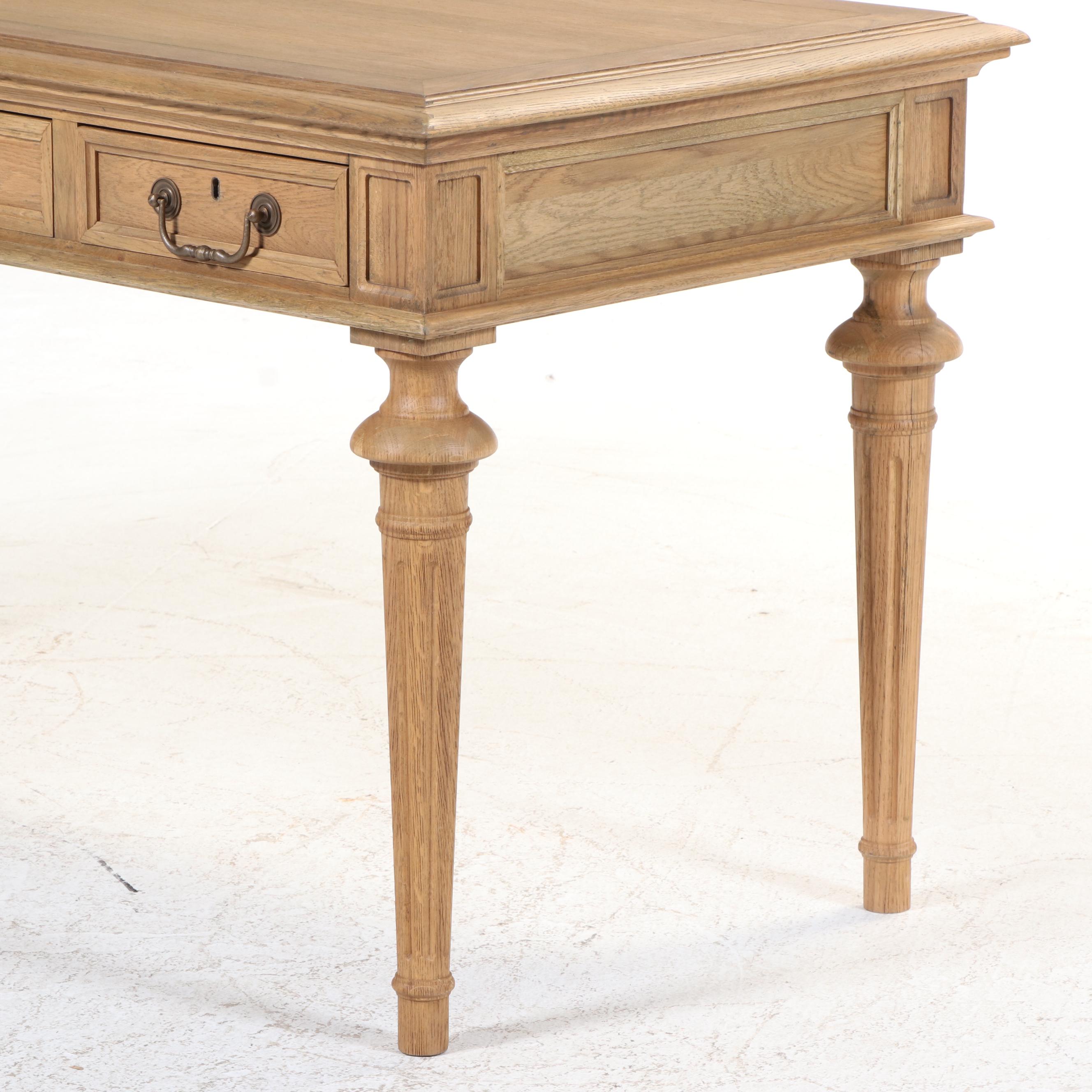 Restoration Hardware "French Neoclassical" Oak Partner's Desk