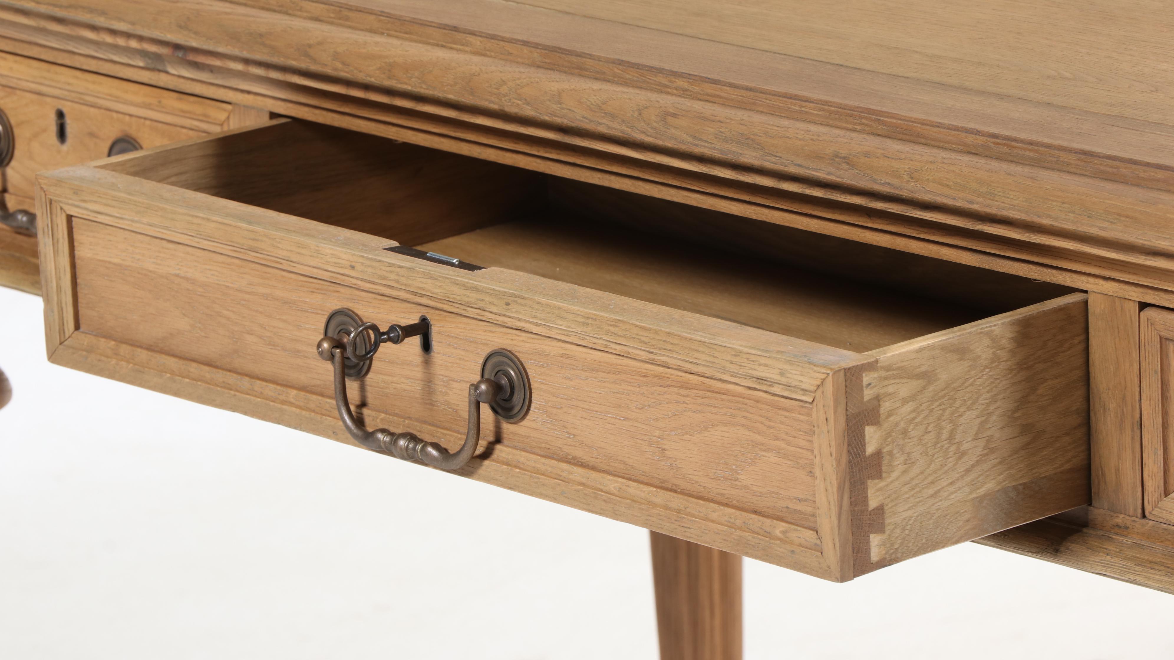 Restoration Hardware "French Neoclassical" Oak Partner's Desk