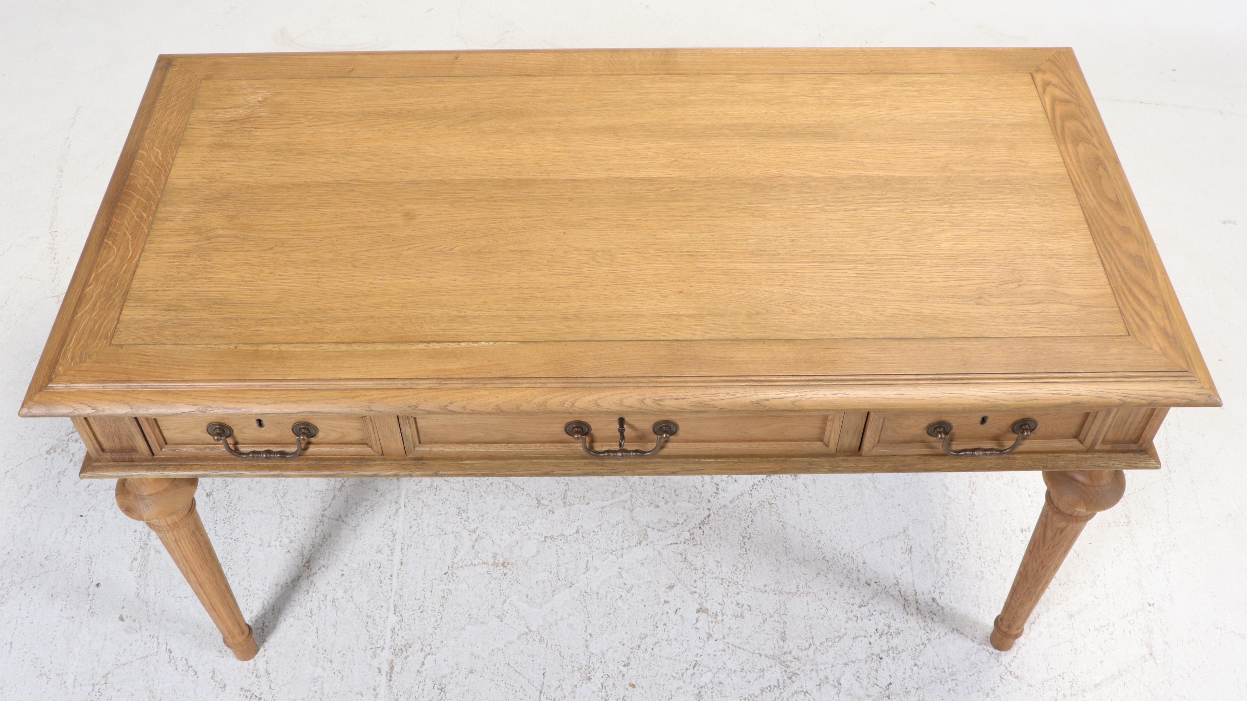 Restoration Hardware "French Neoclassical" Oak Partner's Desk