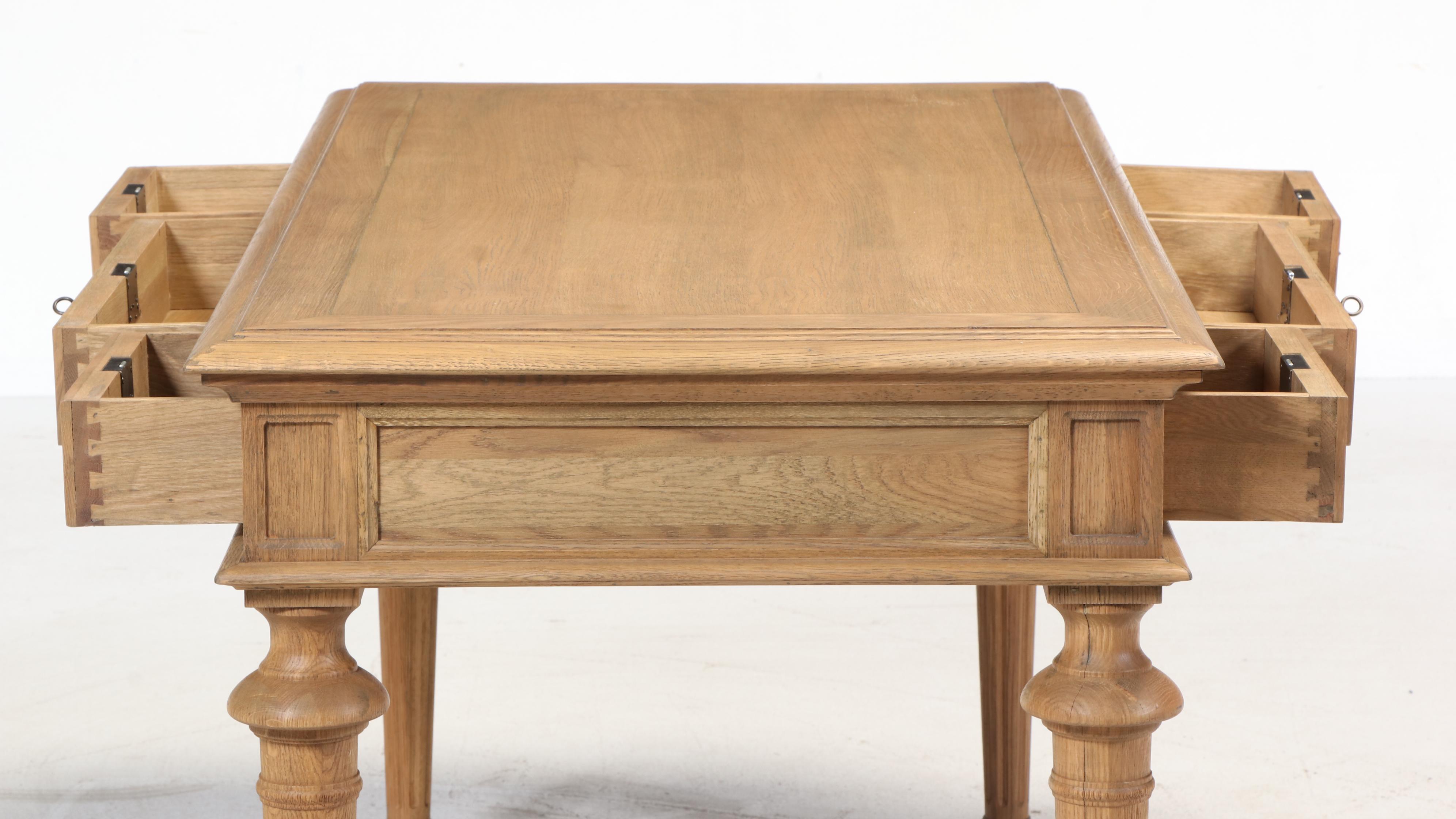 Restoration Hardware "French Neoclassical" Oak Partner's Desk