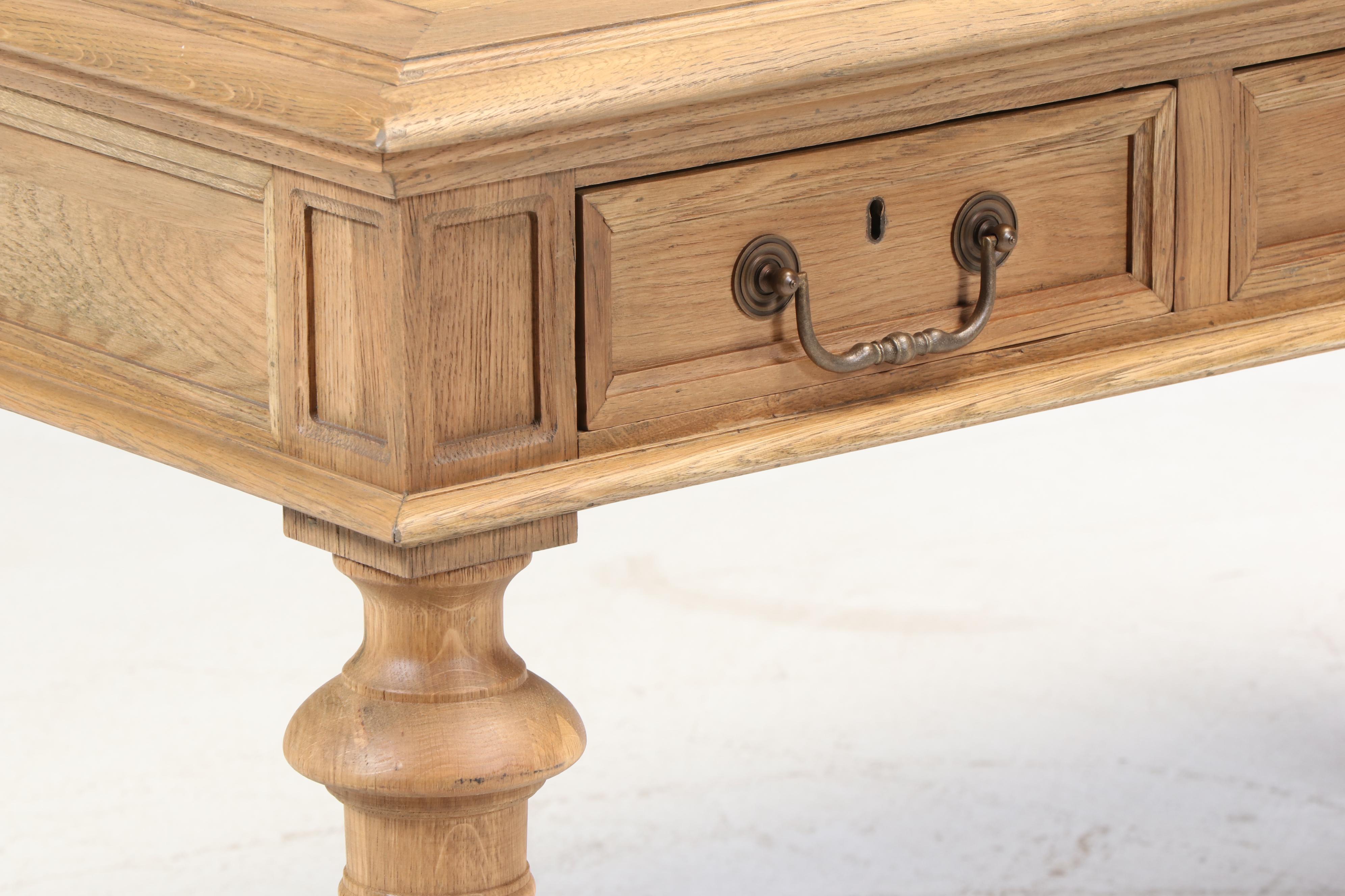 Restoration Hardware "French Neoclassical" Oak Partner's Desk