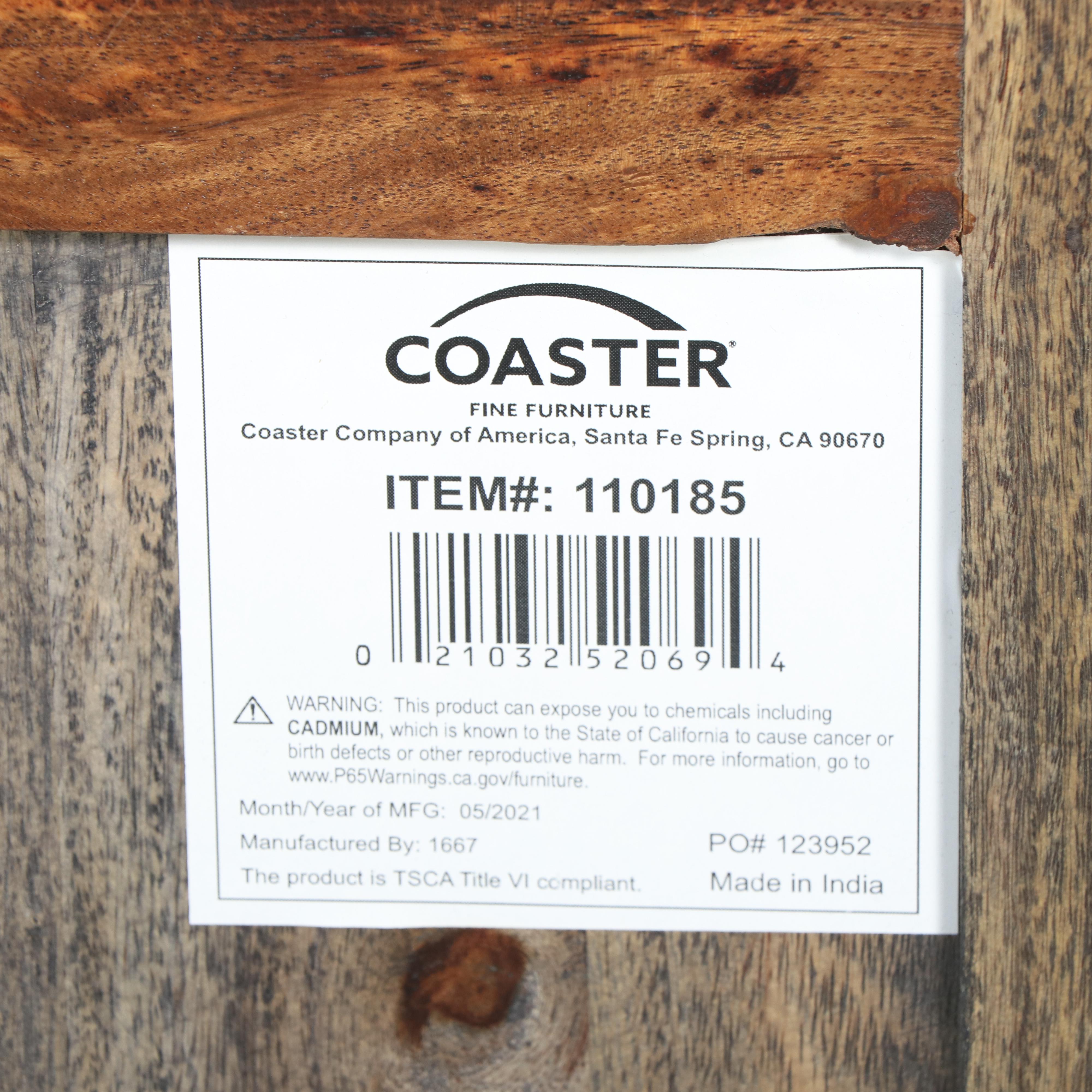 Coaster Fine Furniture "Ditman" Sheesham and Powder-Coated Metal Server