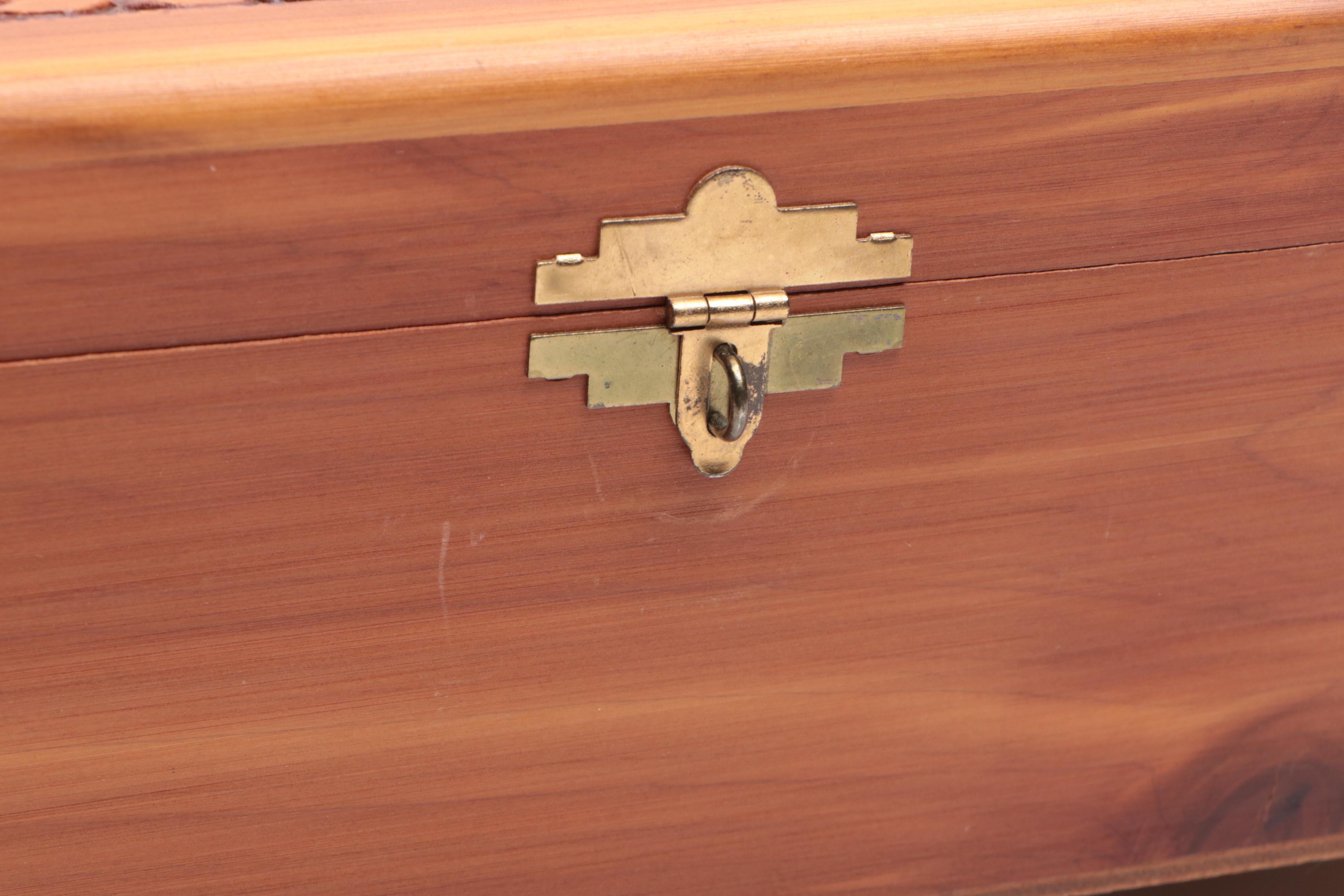 Wooden Lock Boxes with Bering Cigar Box, Mid-20th Century