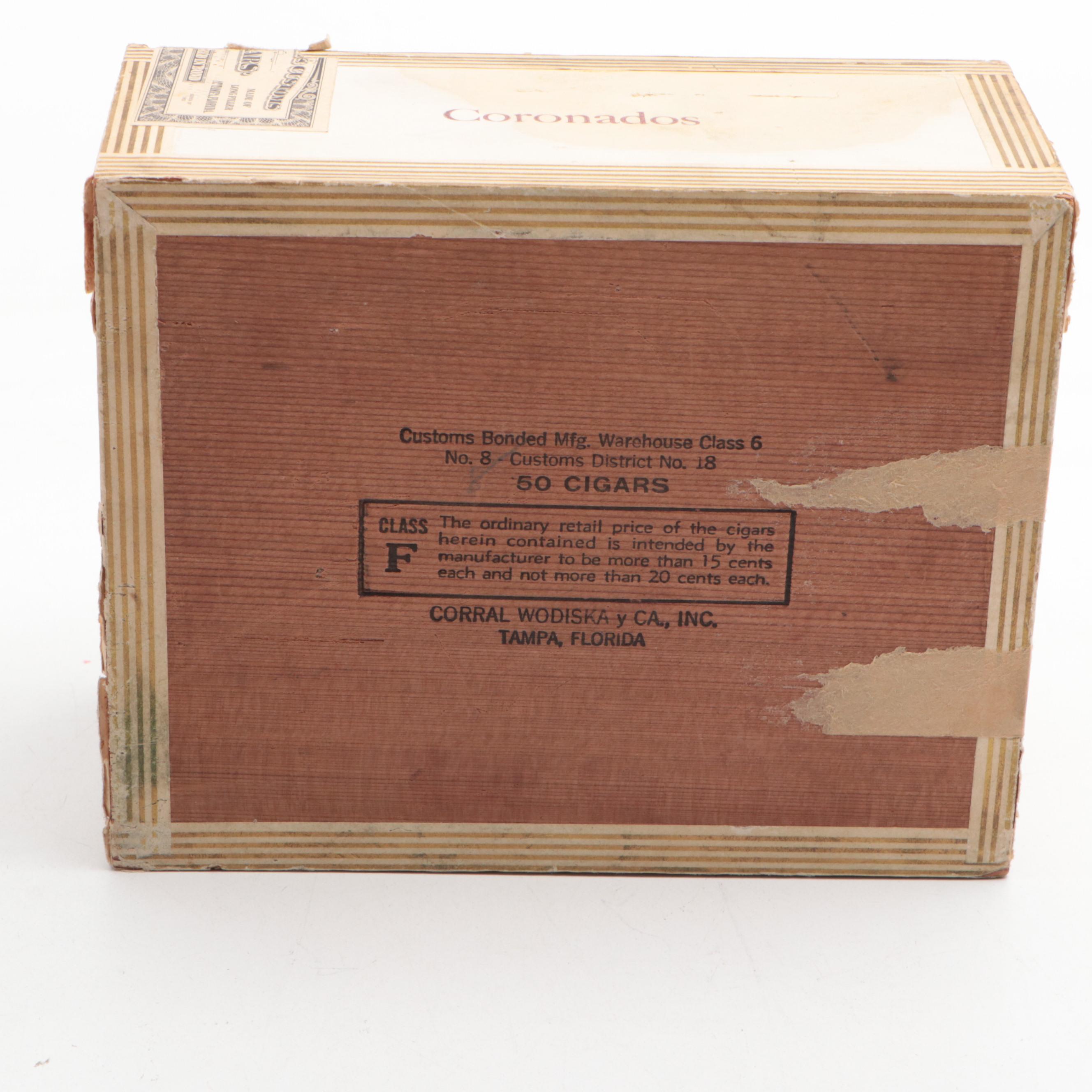 Wooden Lock Boxes with Bering Cigar Box, Mid-20th Century