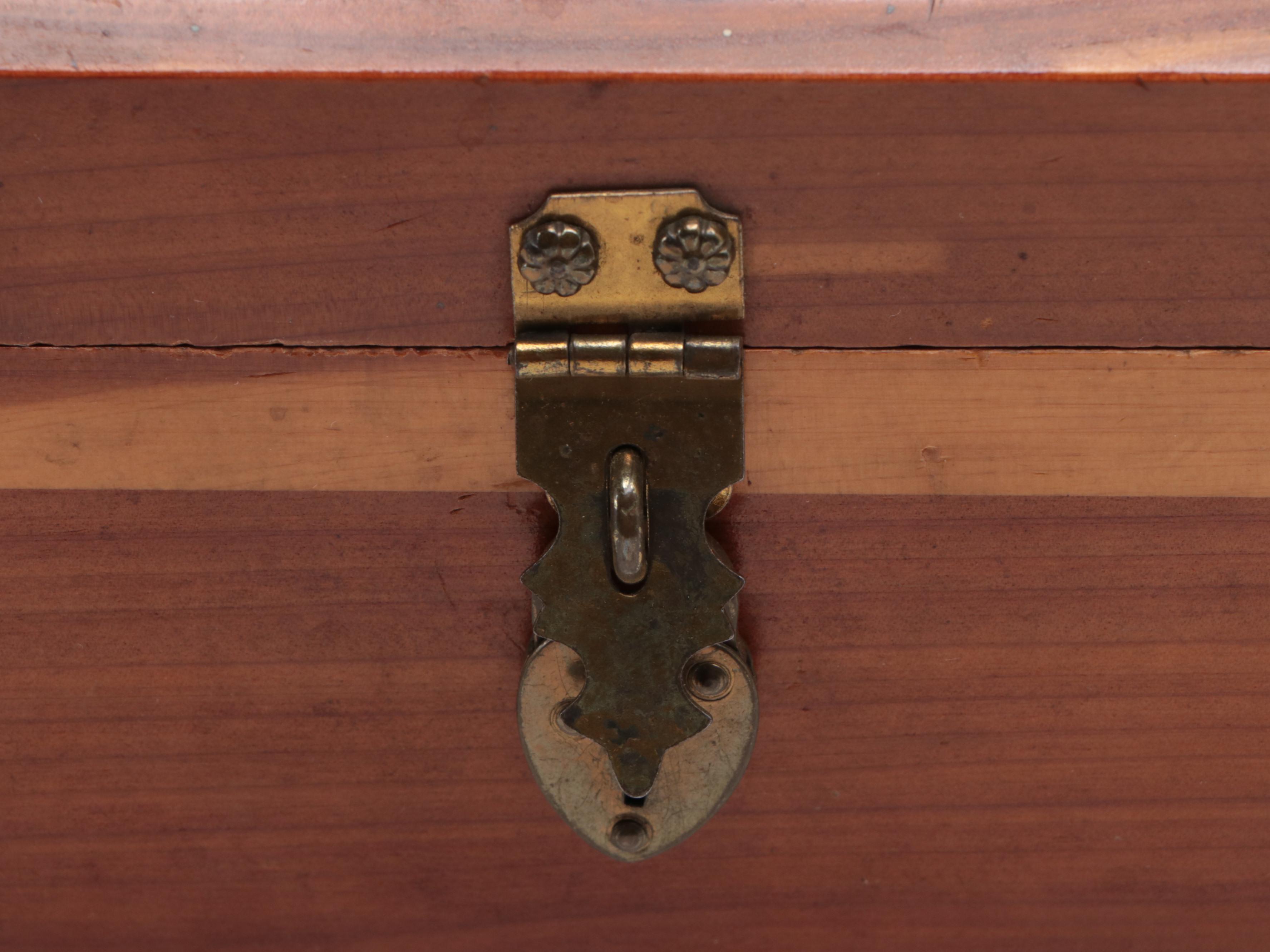 Wooden Lock Boxes with Bering Cigar Box, Mid-20th Century