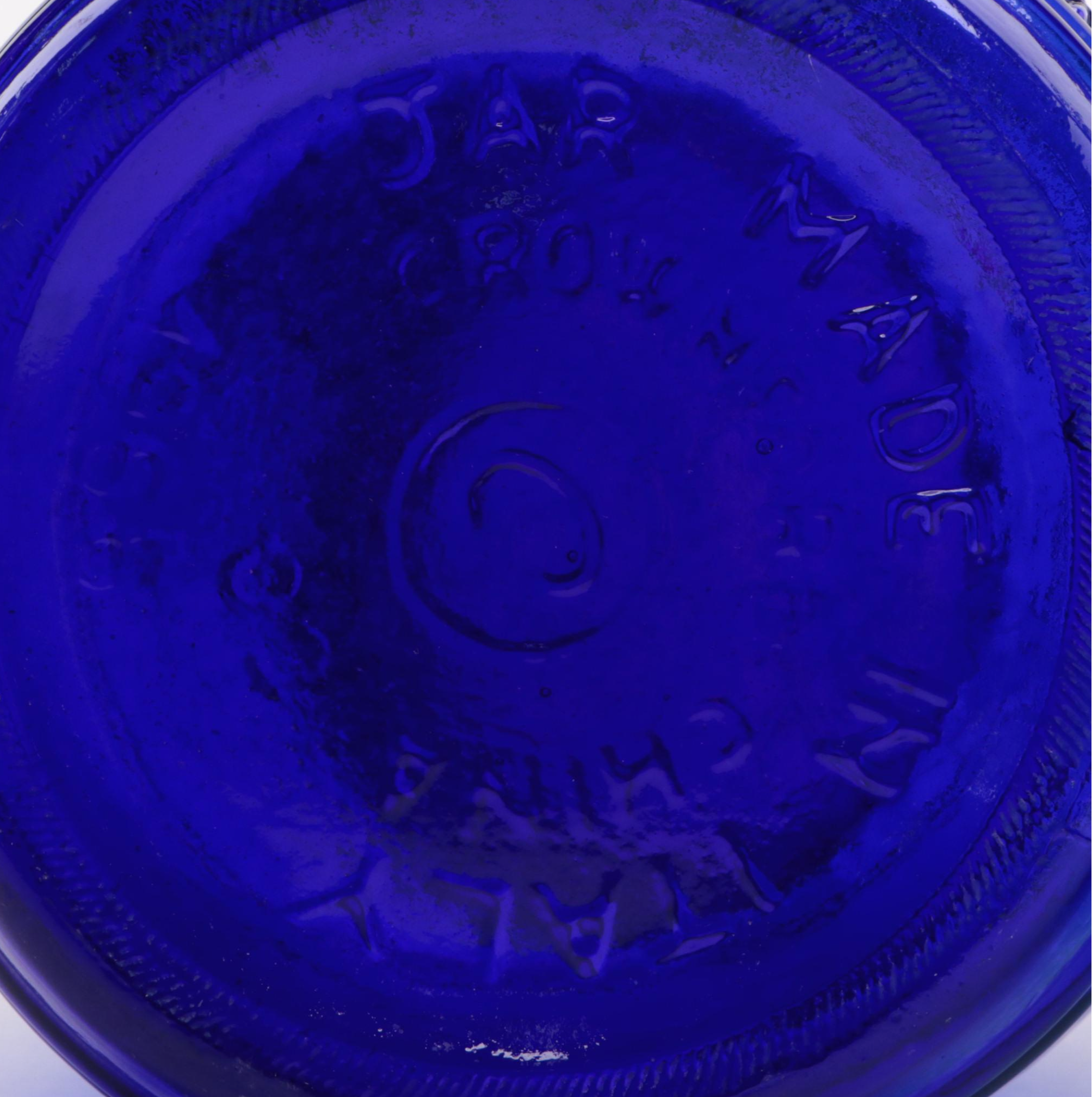 Cracker Barrel Cobalt Glass Cookie Jars