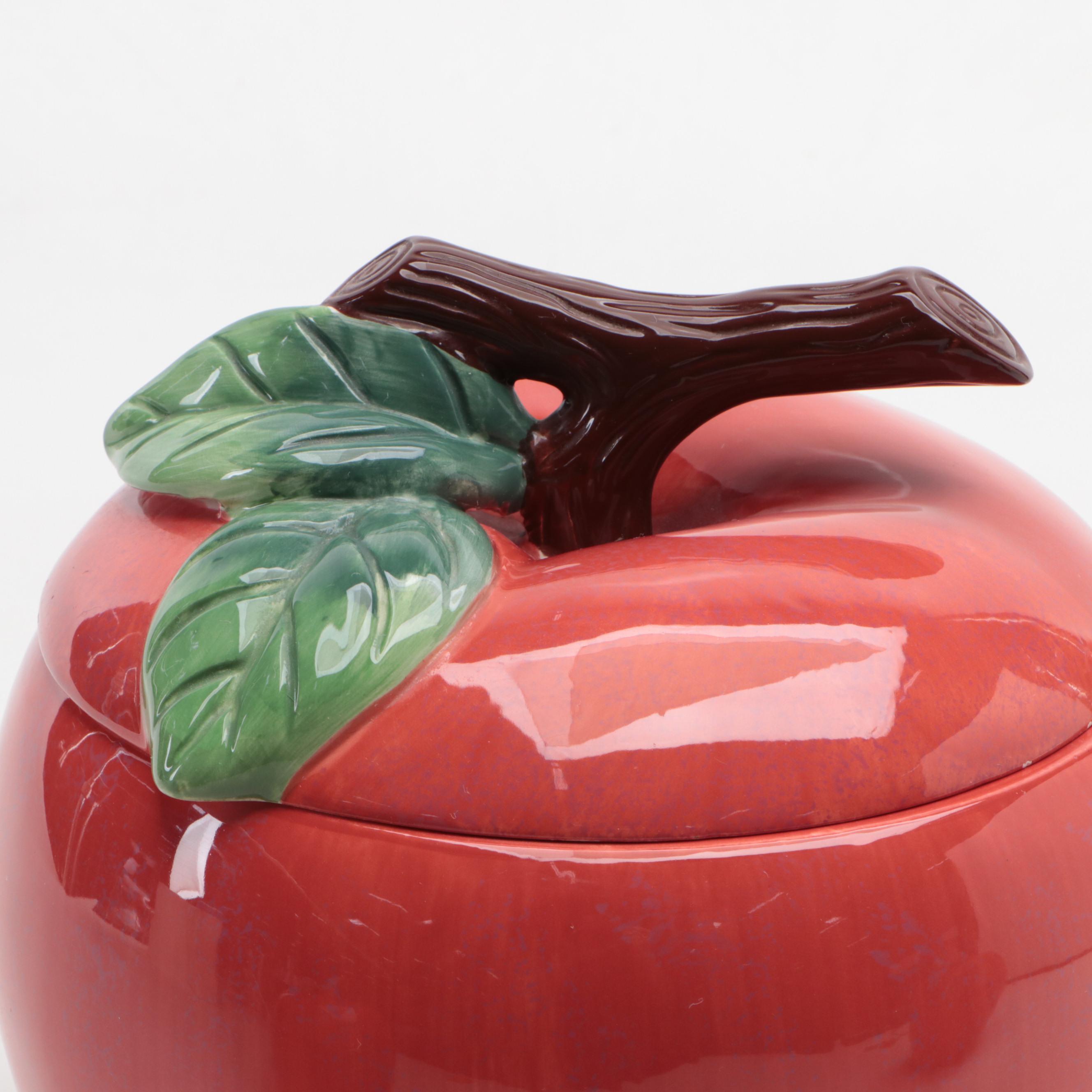 Jay Import Ceramic Apple Shaped Canister Set