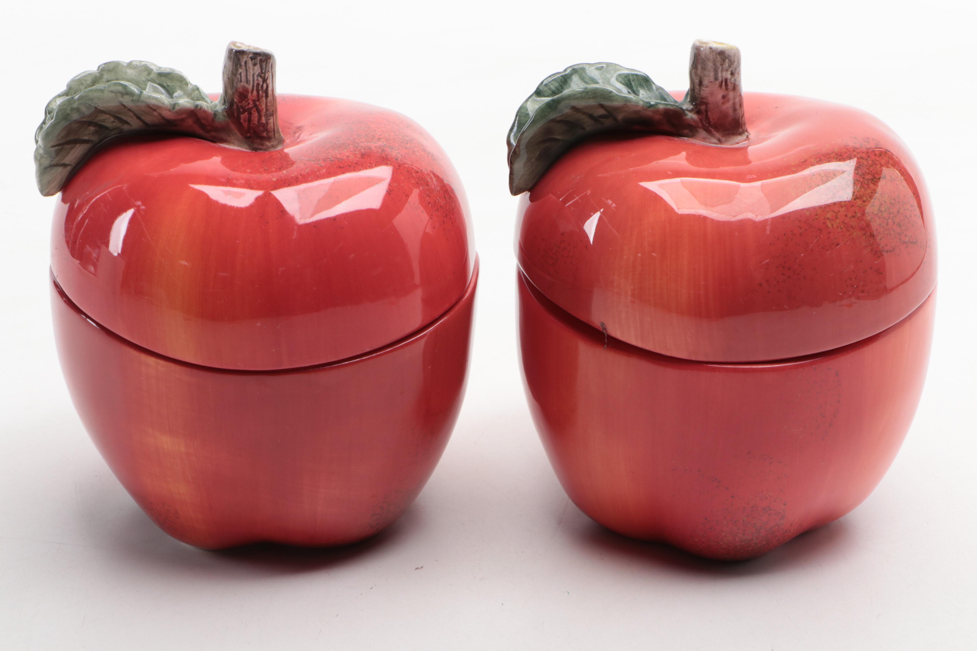 Jay Import Ceramic Apple Shaped Canister Set
