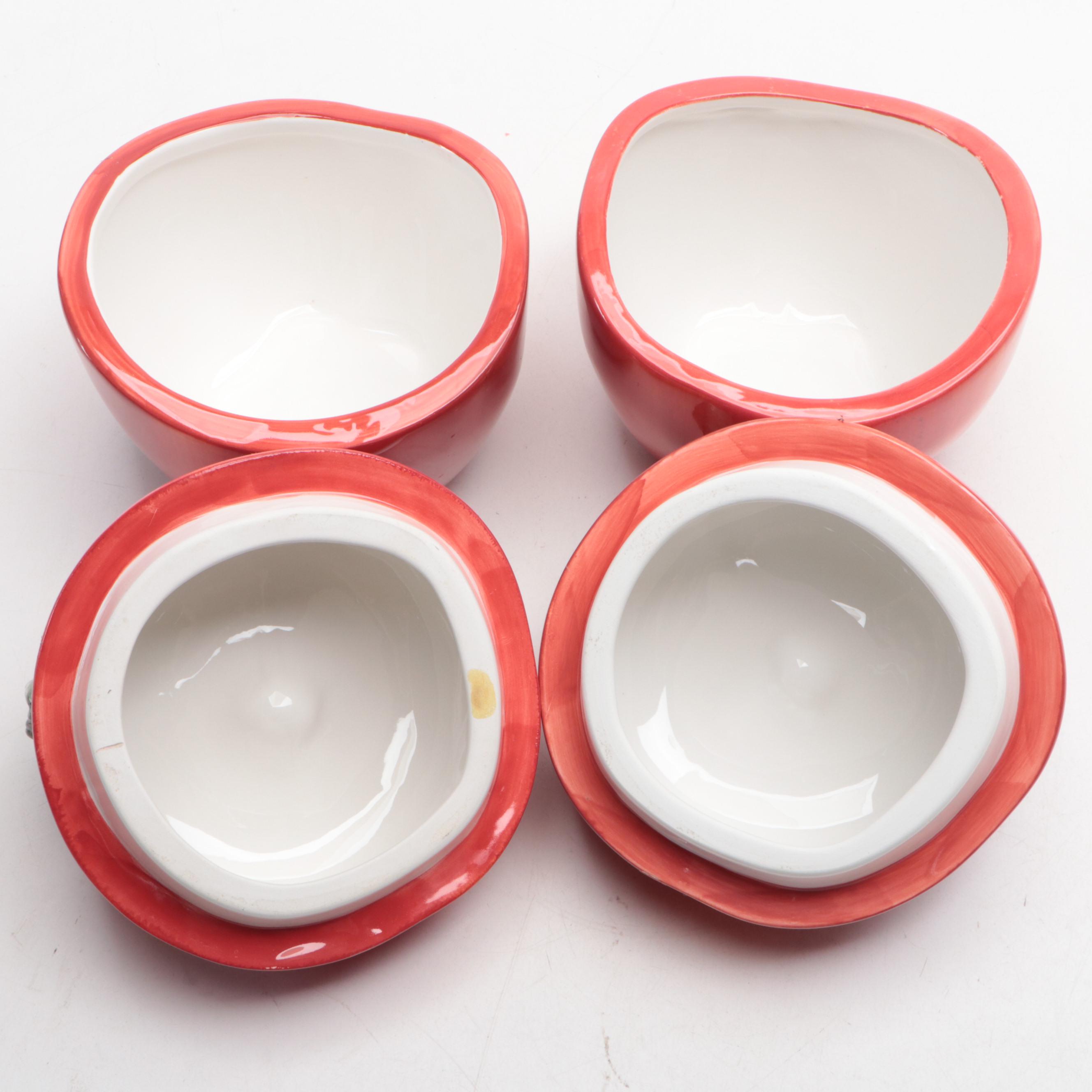 Jay Import Ceramic Apple Shaped Canister Set