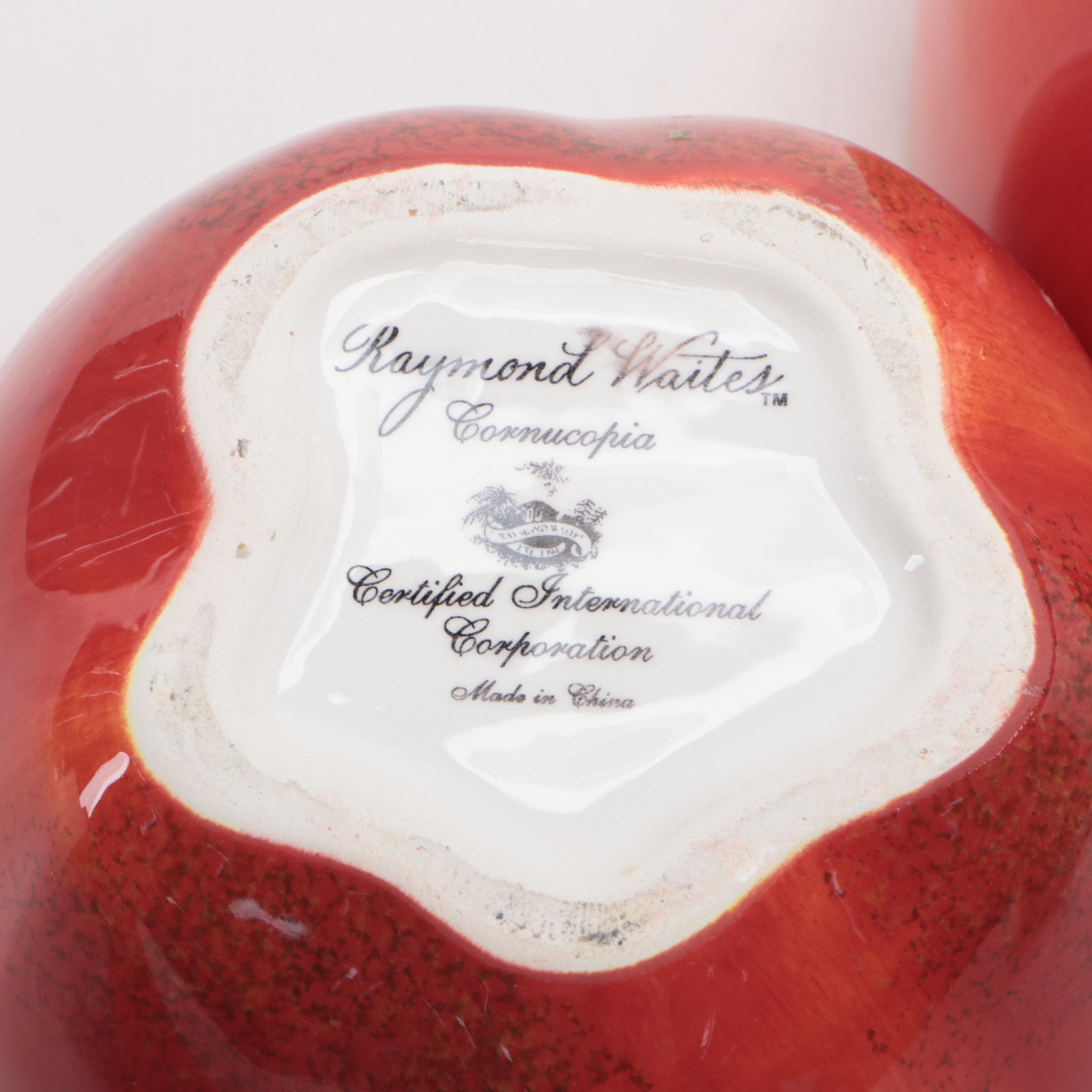 Jay Import Ceramic Apple Shaped Canister Set