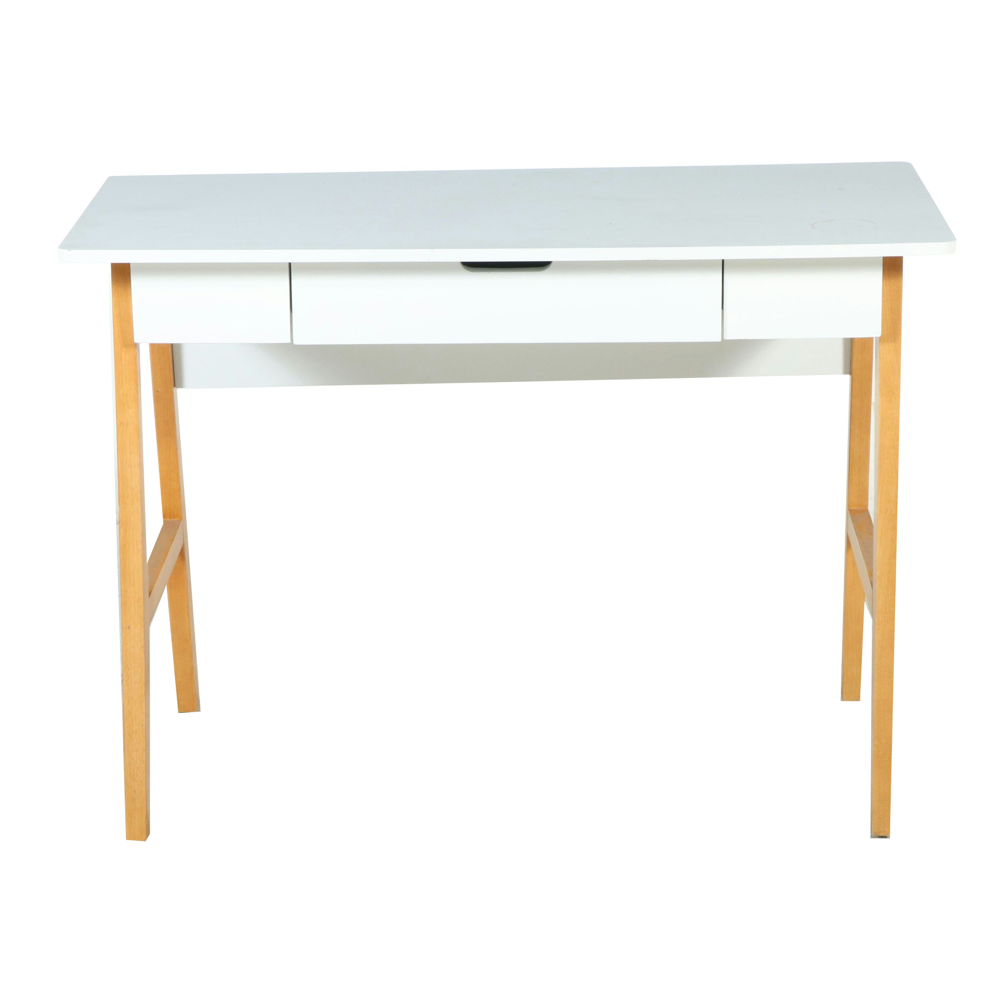 Contemporary Parcel-Painted Single-Drawer Desk