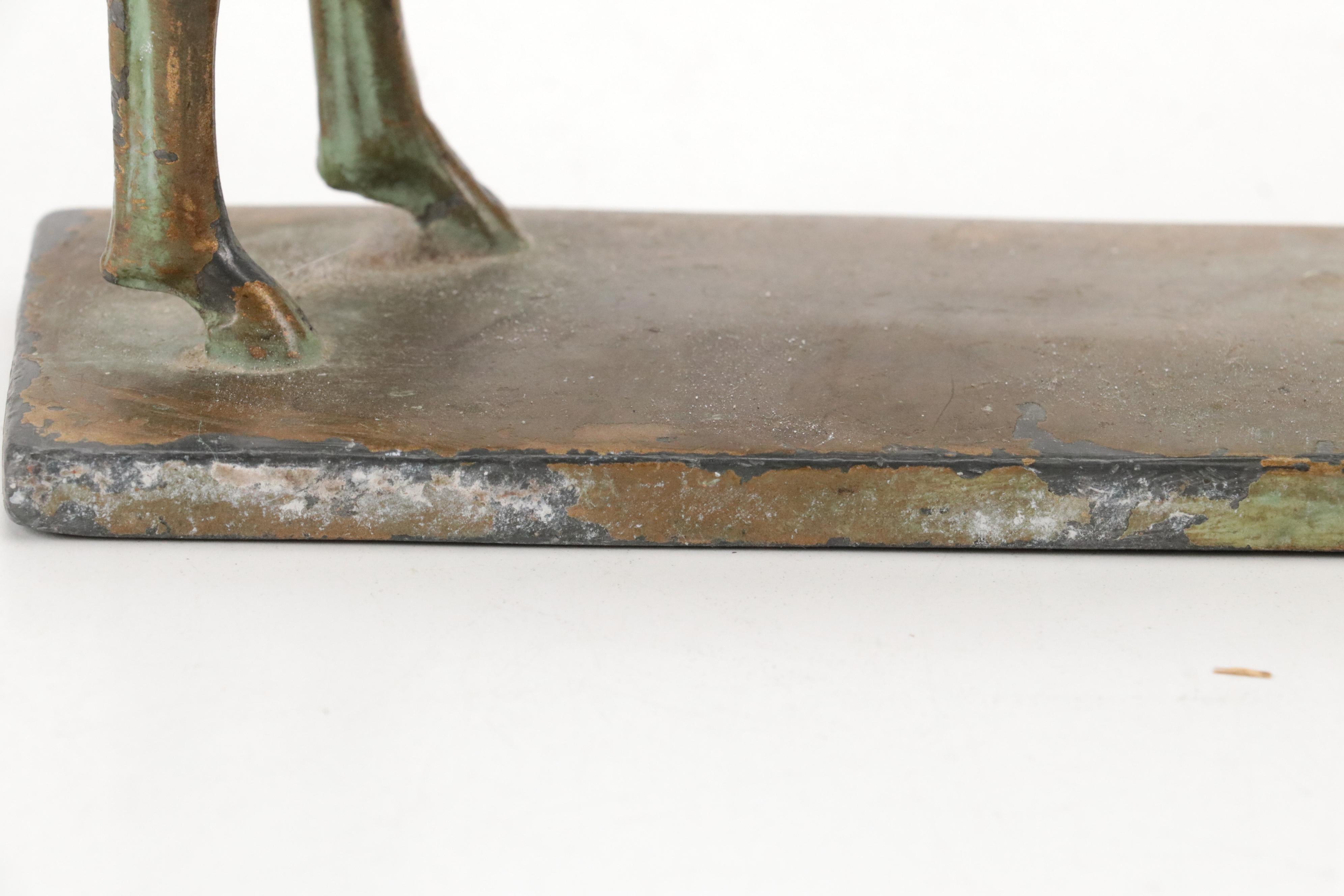 Gilt Cast Metal Horse Figurine, Mid-20th C.