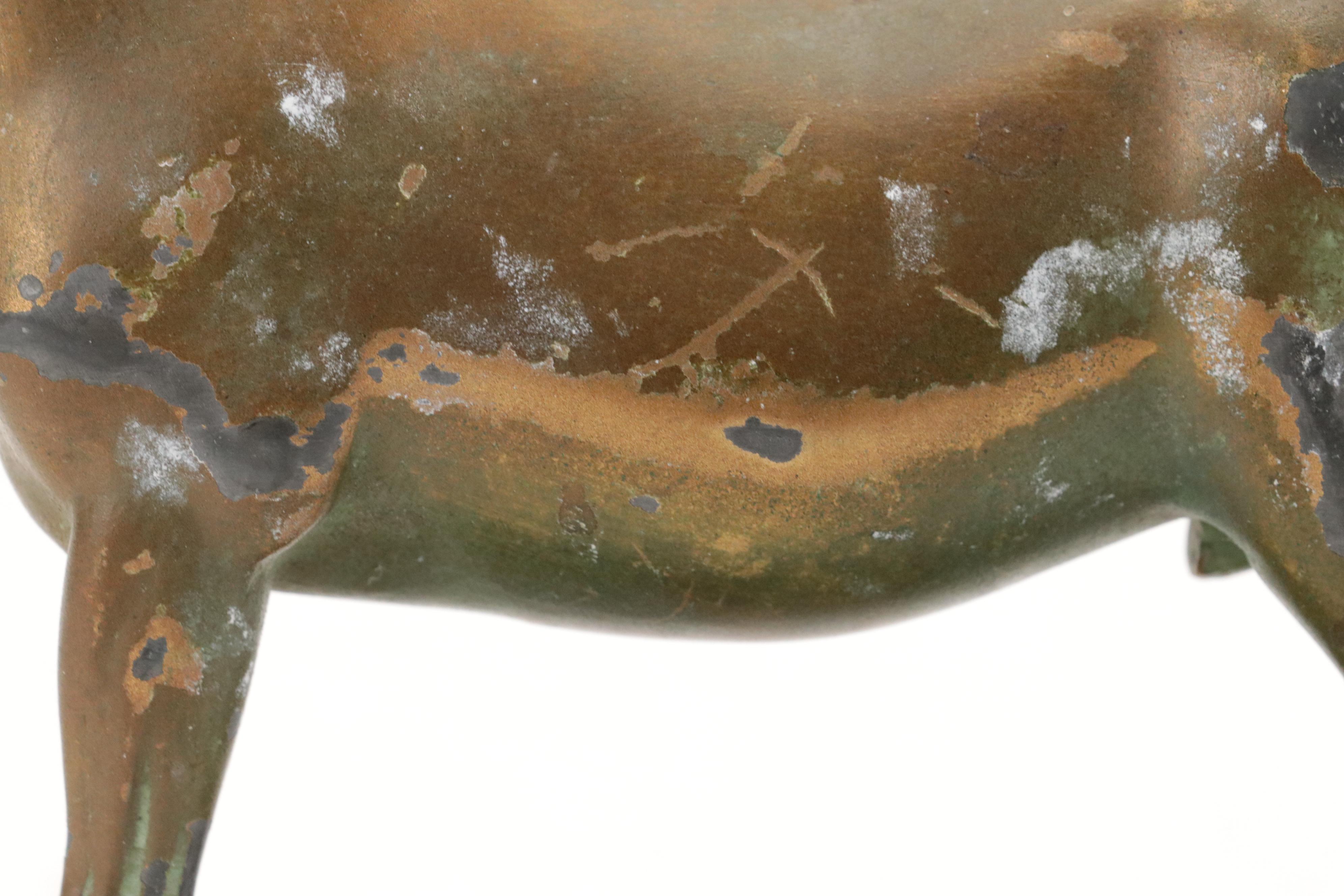 Gilt Cast Metal Horse Figurine, Mid-20th C.