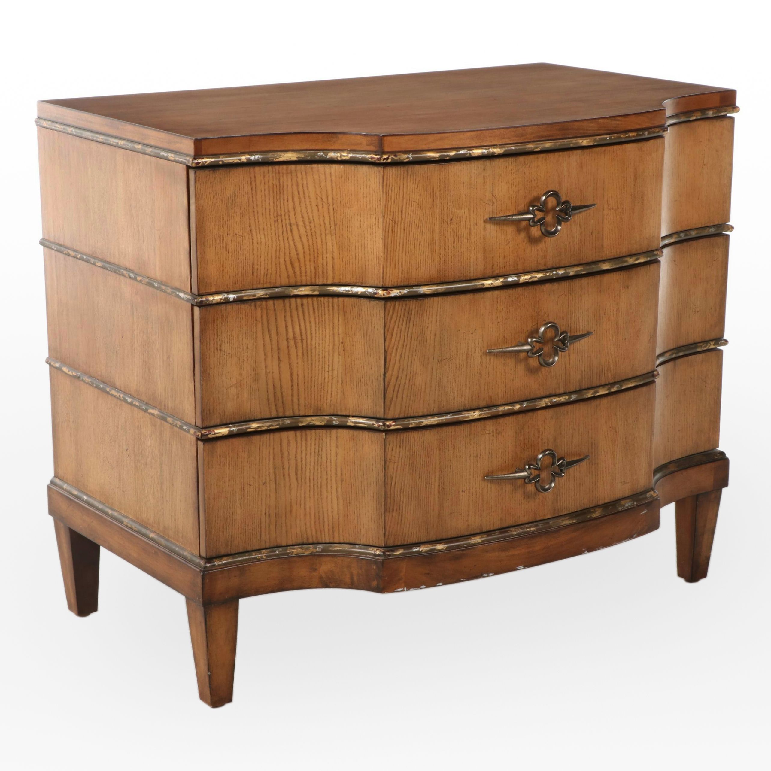 Hooker Furniture Mid Century Style Serpentine Front Lift Top Chest of Drawers