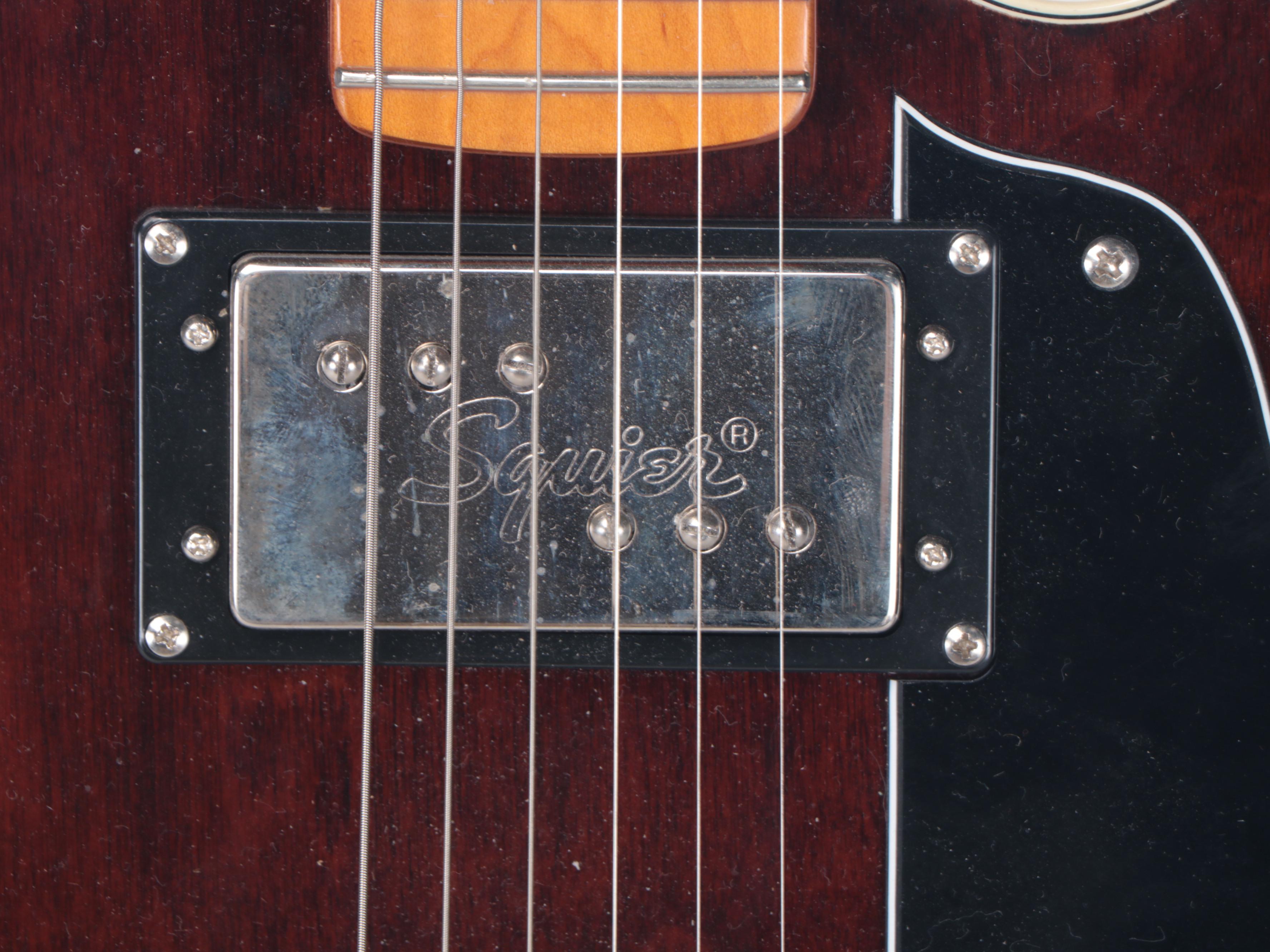 Fender Squier Starcaster Electric Guitar with Strap, Late 20th to Early 21st C.