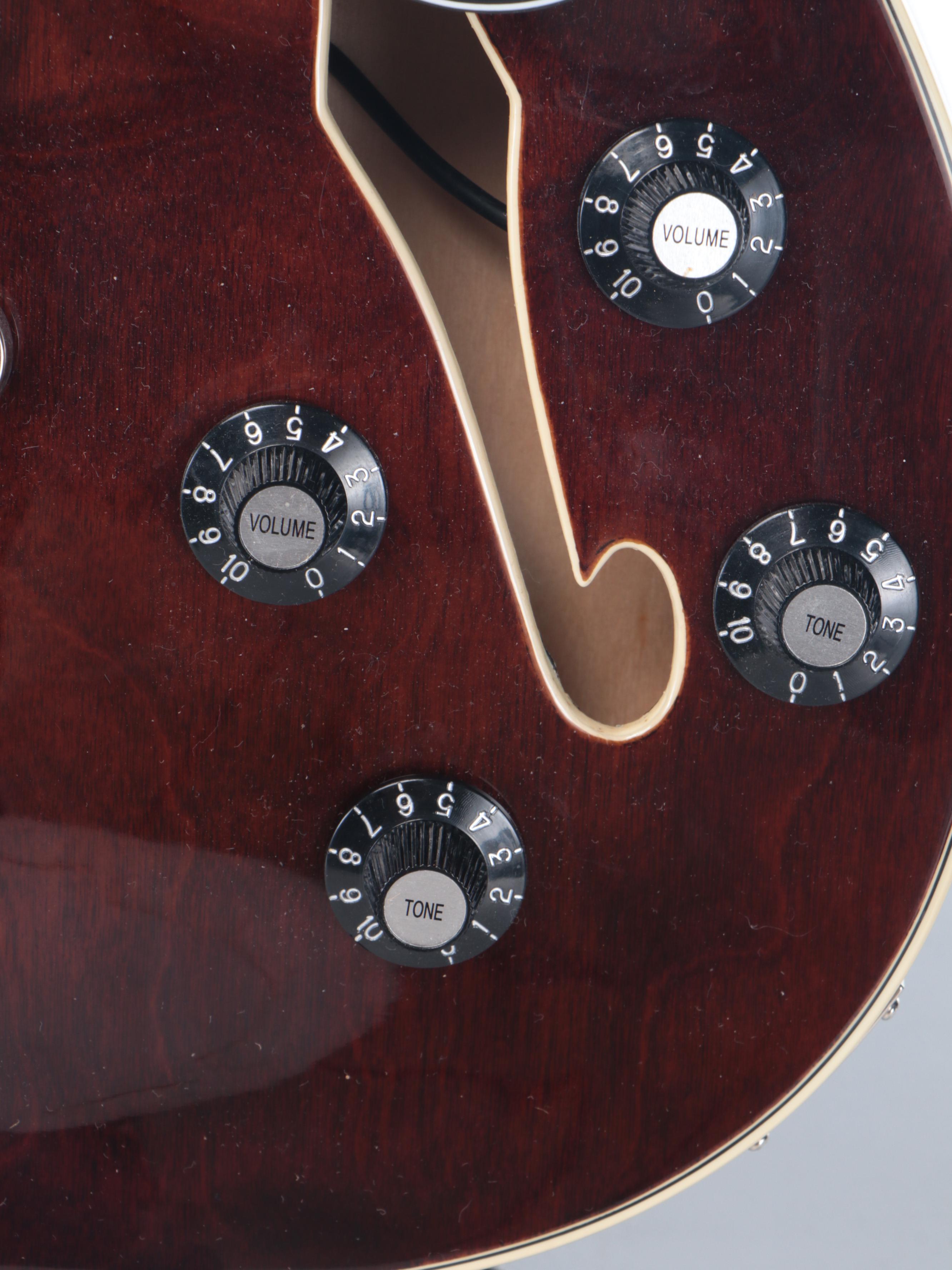 Fender Squier Starcaster Electric Guitar with Strap, Late 20th to Early 21st C.