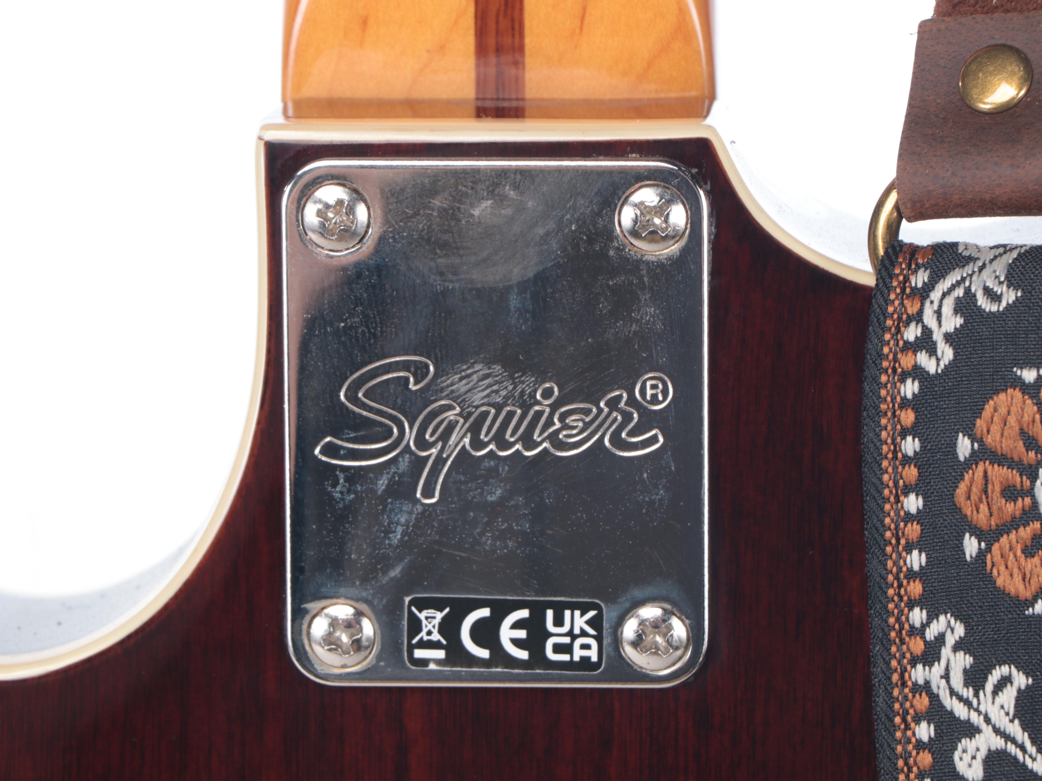 Fender Squier Starcaster Electric Guitar with Strap, Late 20th to Early 21st C.