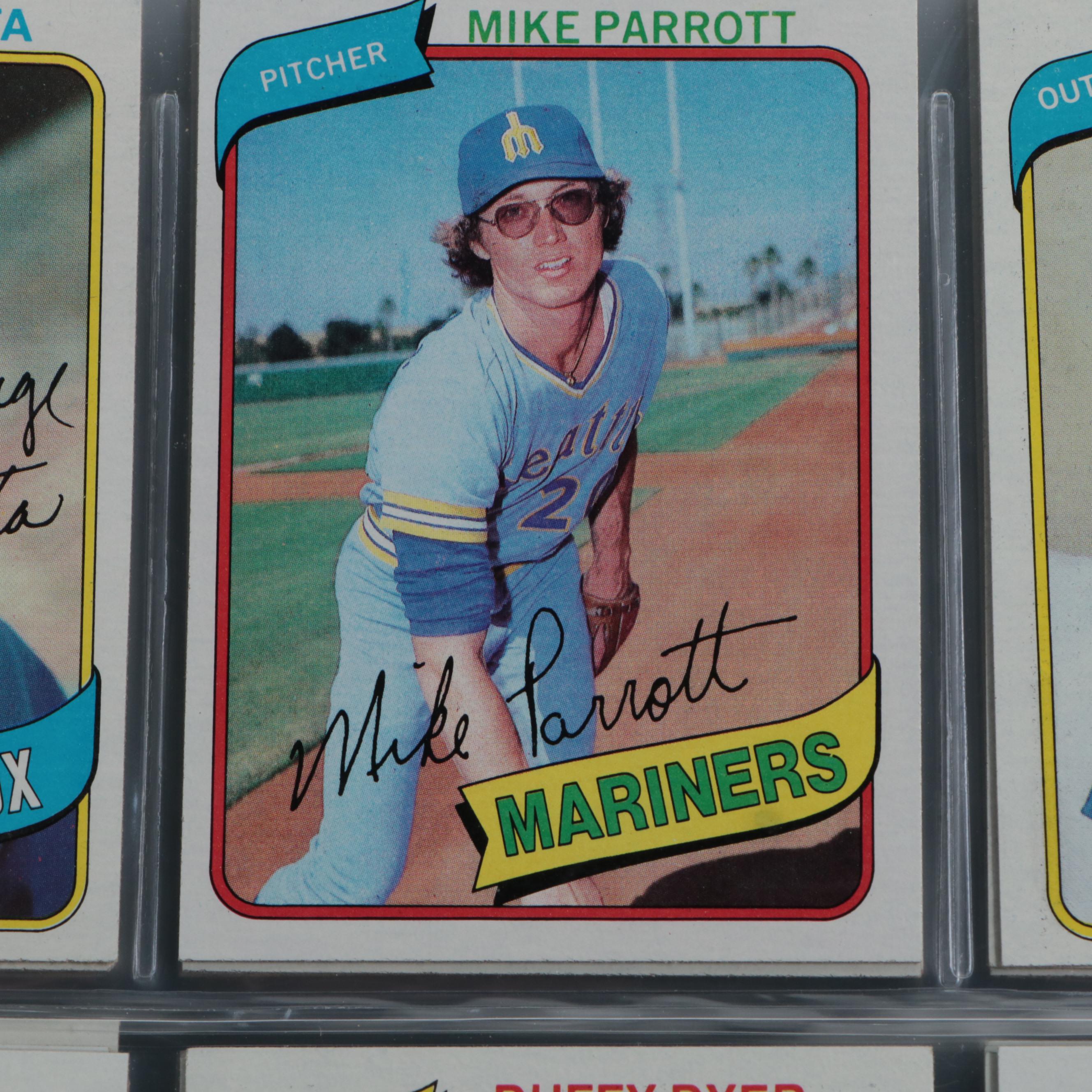 1980 Topps Baseball Card Set Featuring Rickey Henderson Rookie Card and More