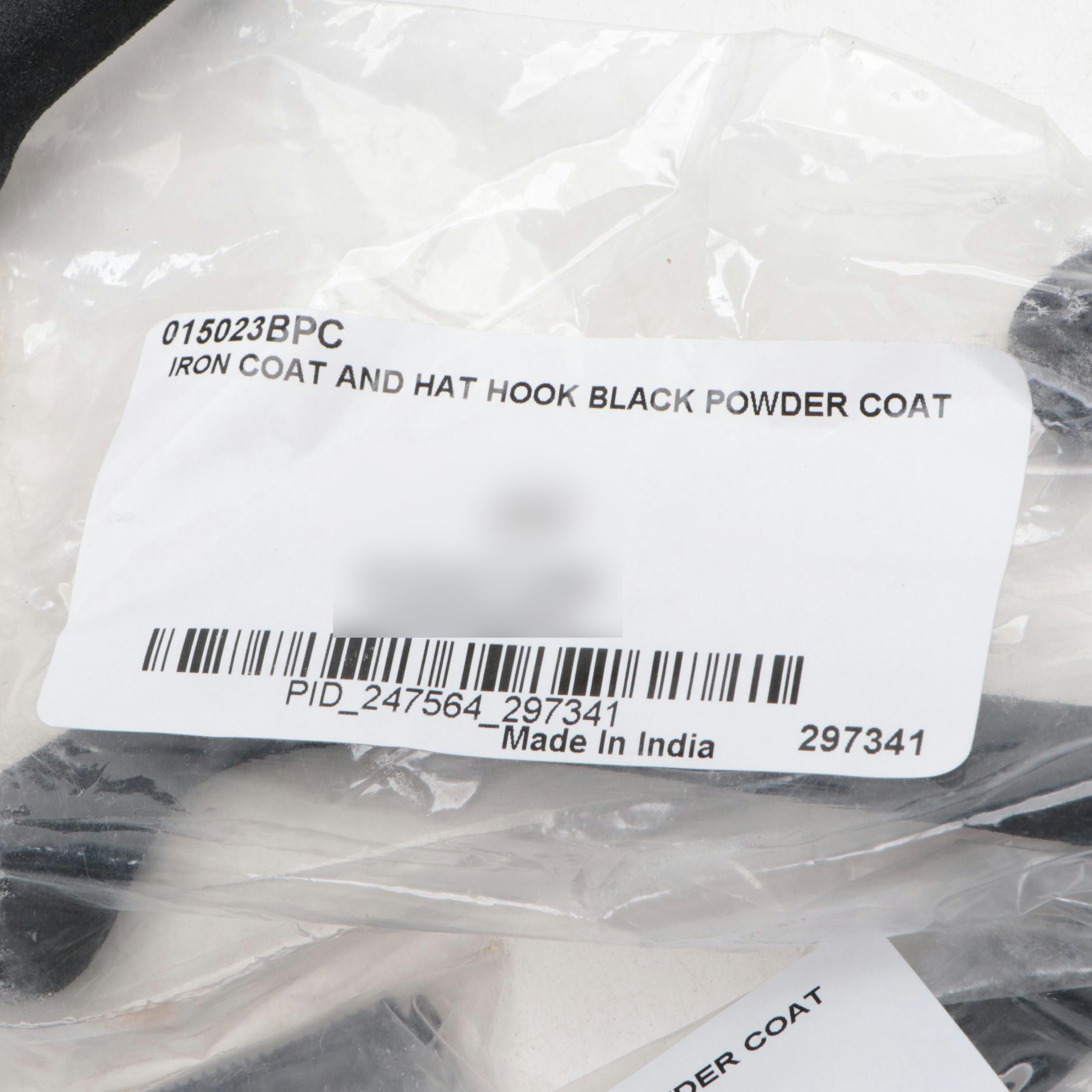 Black Powder Coat Double Coat Hooks and Handle Pull