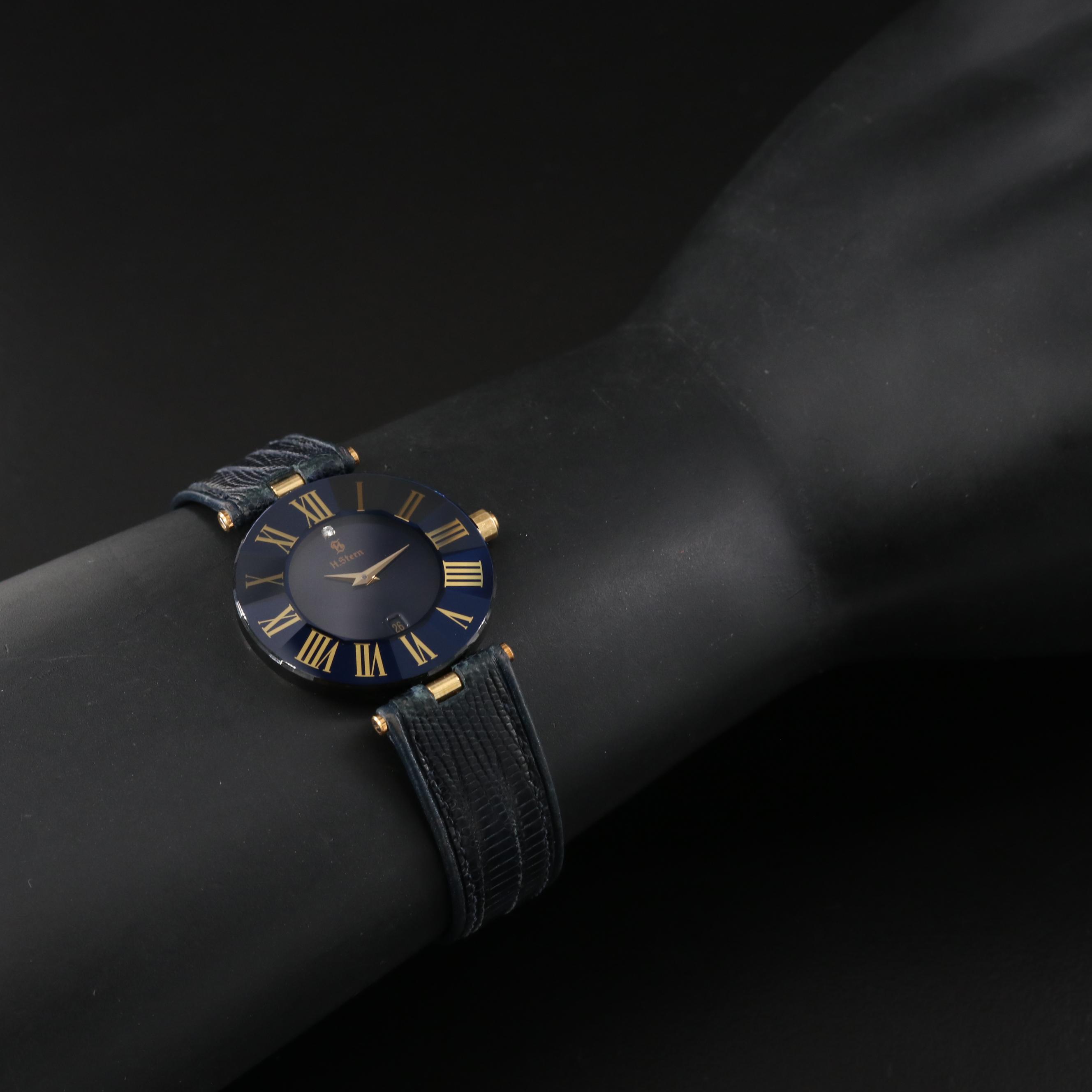 H. Stern Blue Sapphire Quartz Watch
