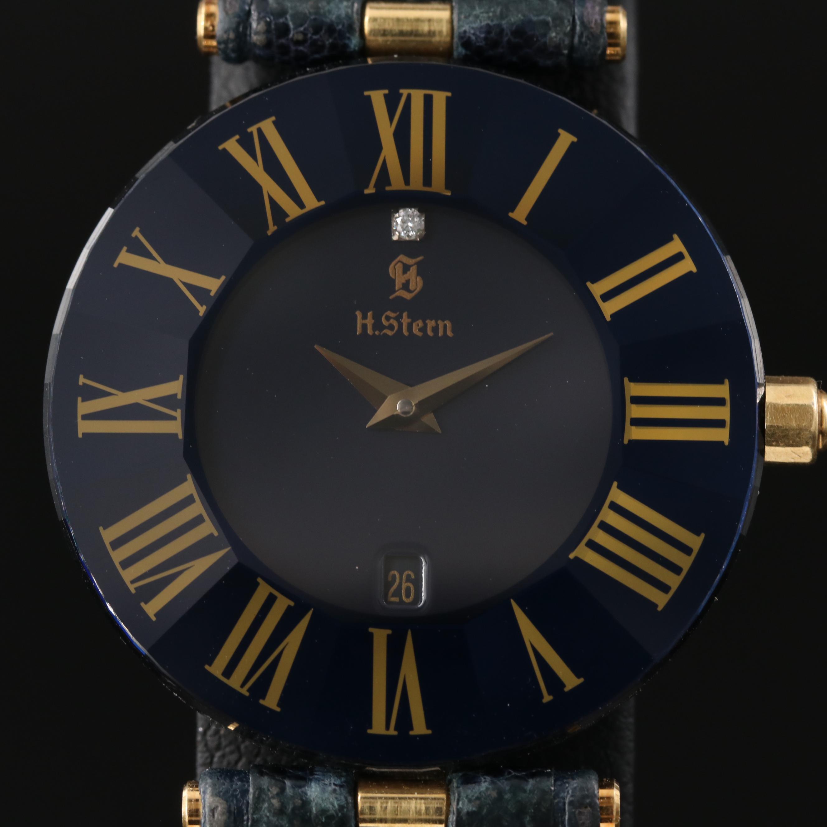 H. Stern Blue Sapphire Quartz Watch