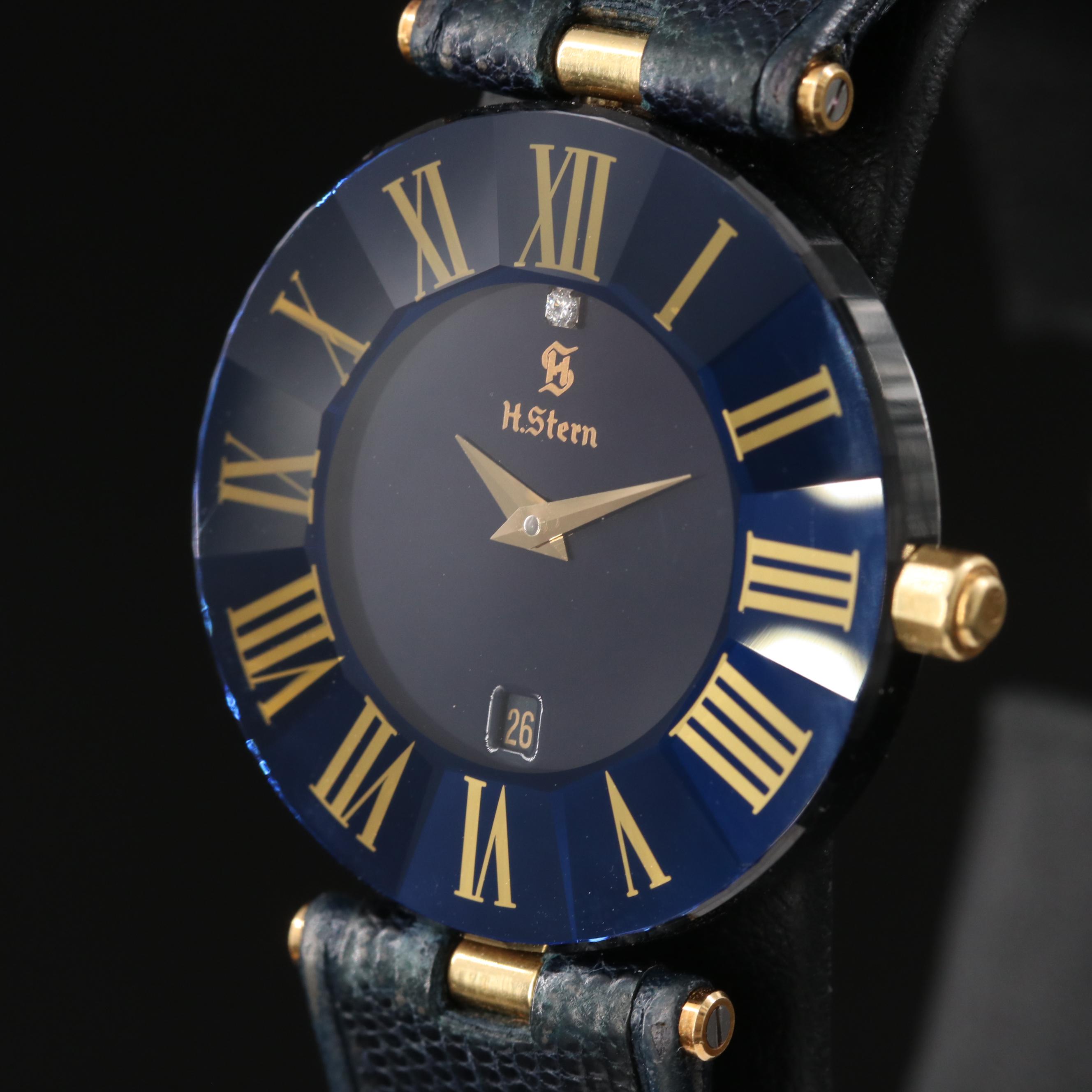 H. Stern Blue Sapphire Quartz Watch