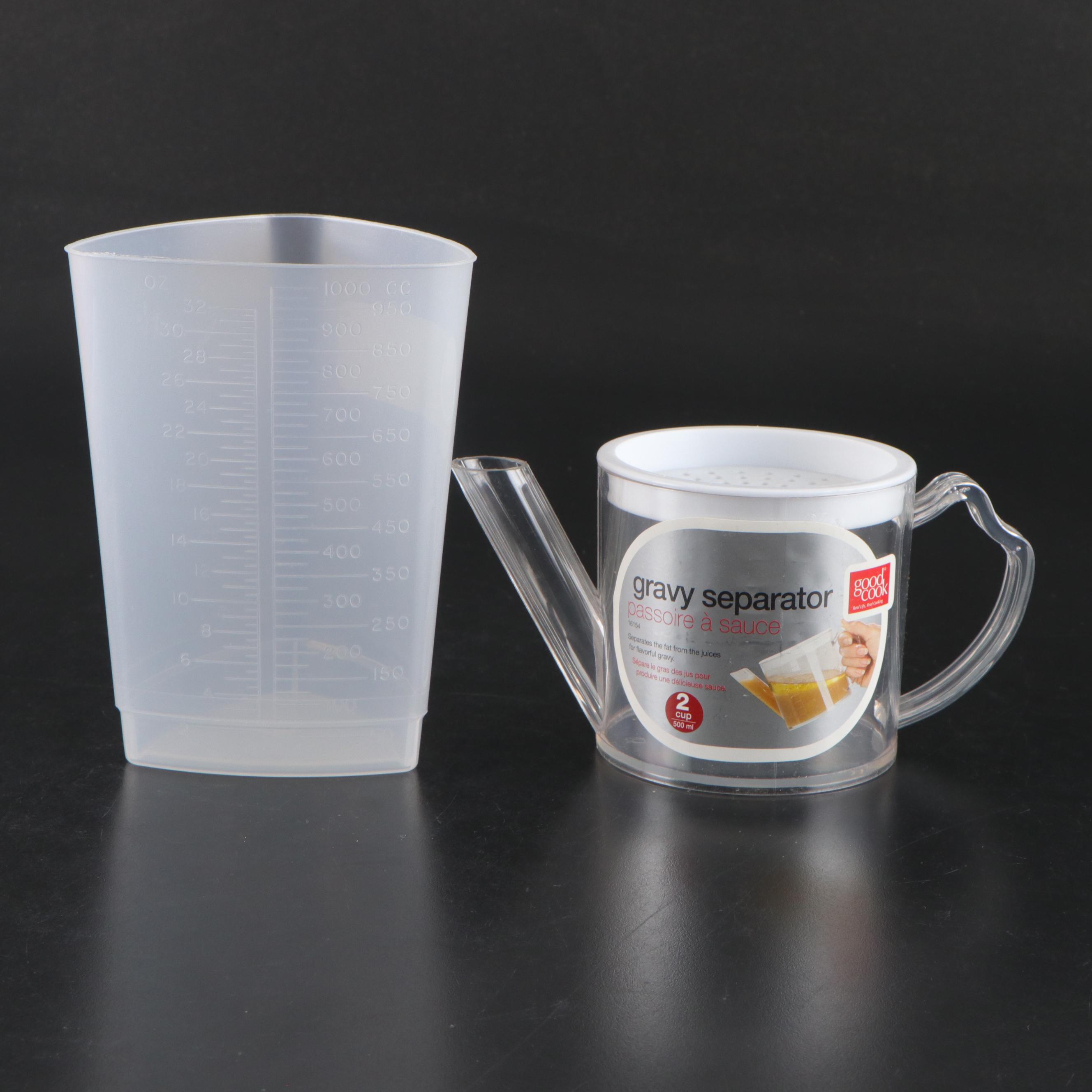 Pyrex Lidded Clear Glass Baking Dishes, Measuring Cups, Plastic Funnels and More