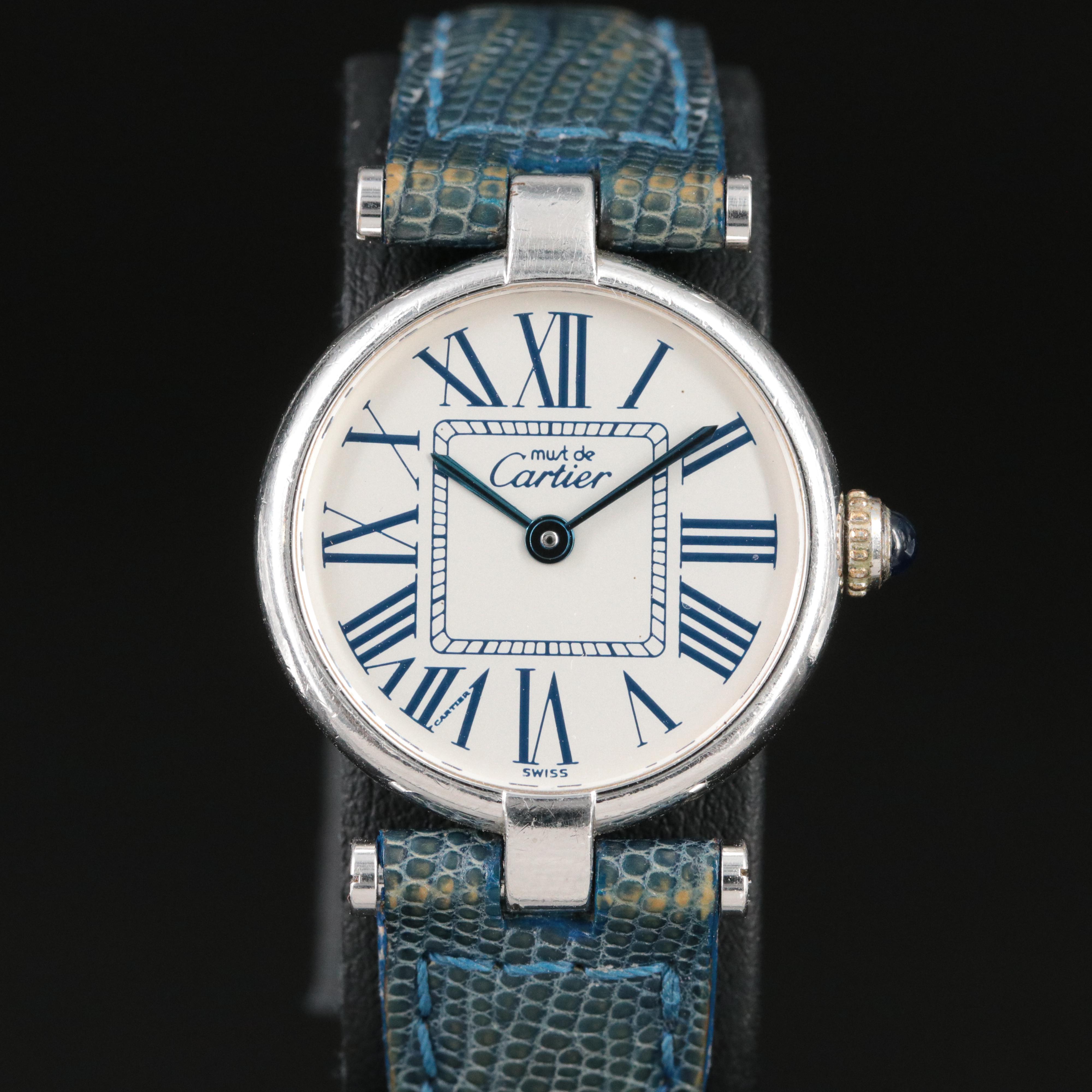 Cartier must de Cartier Vendome Sterling Silver Watch