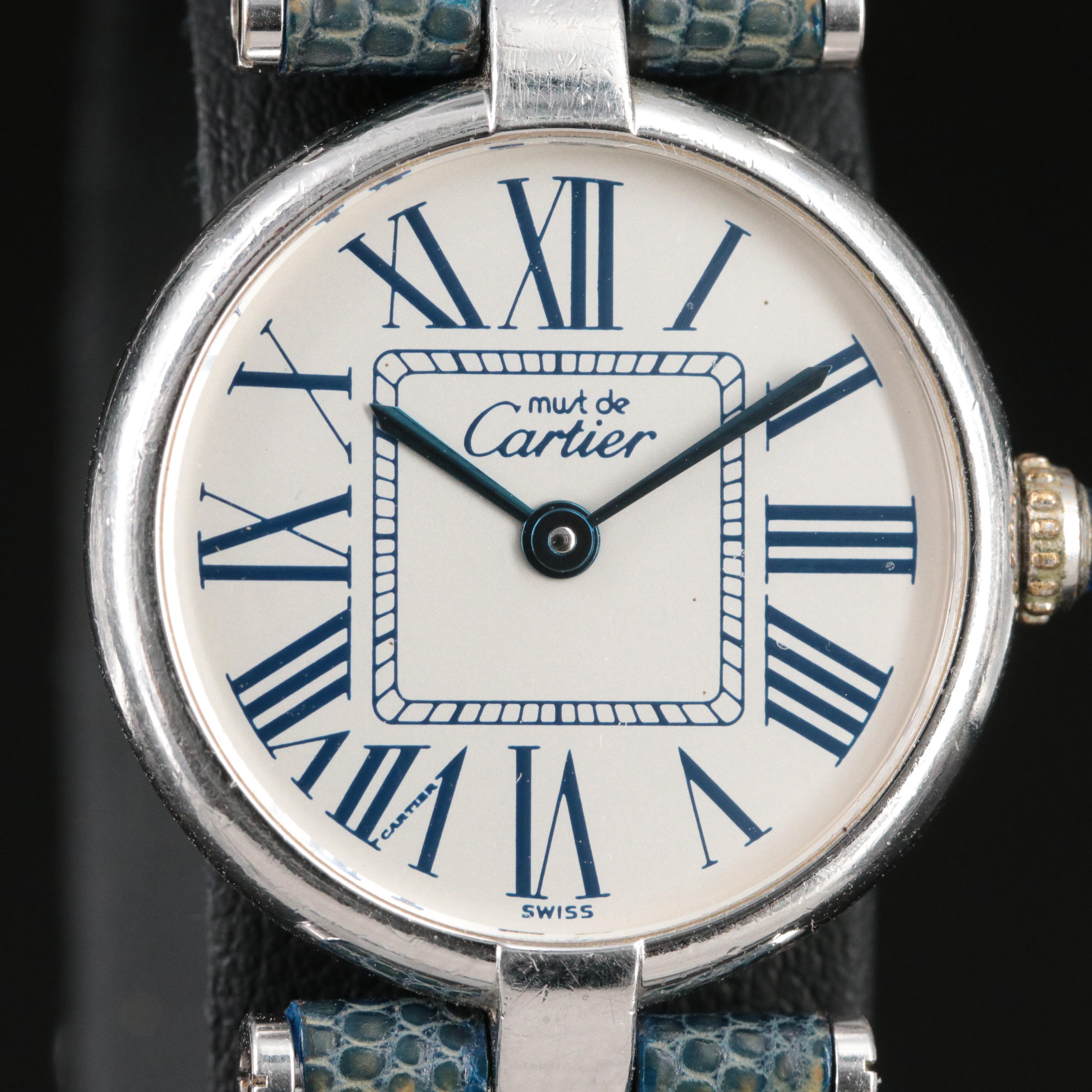 Cartier must de Cartier Vendome Sterling Silver Watch