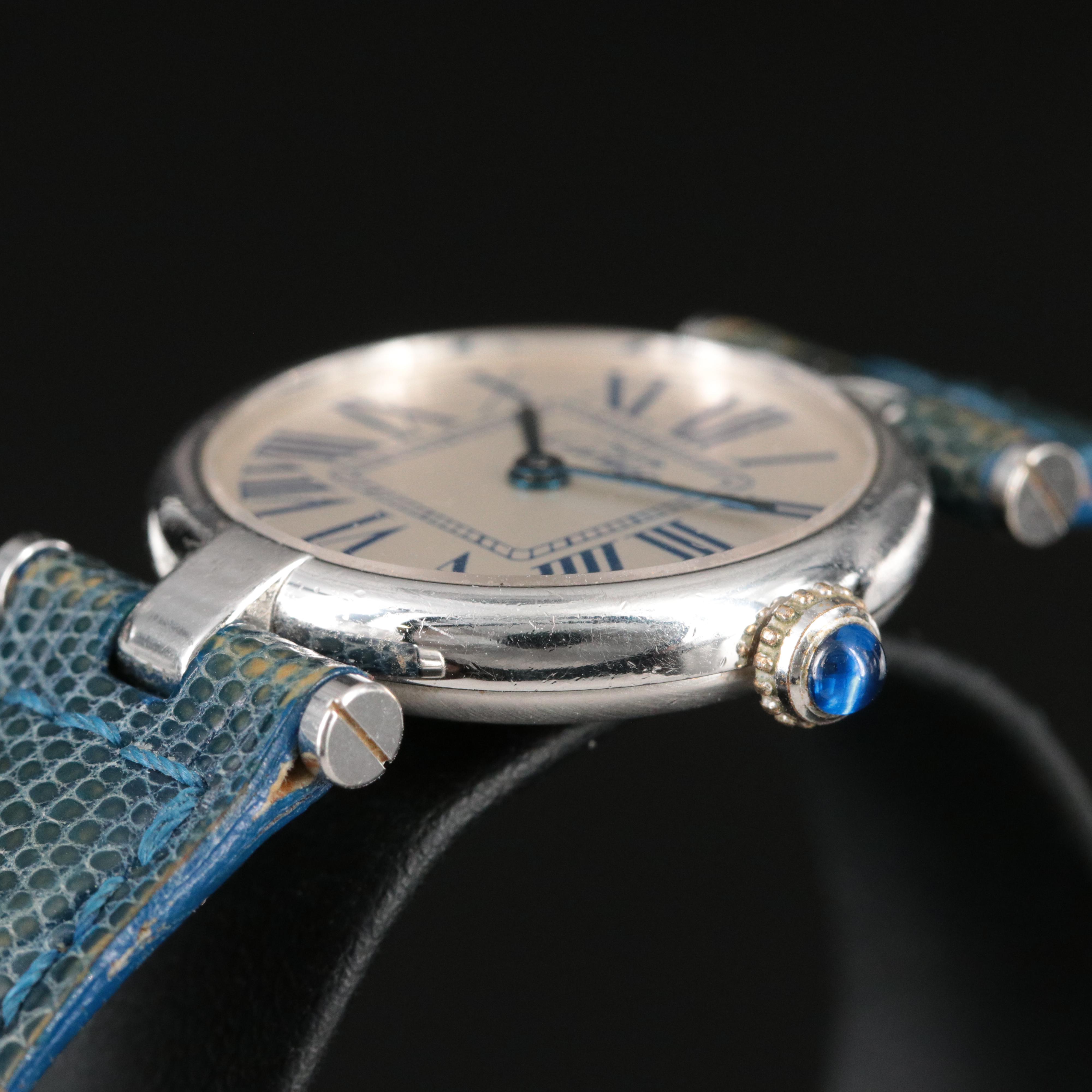 Cartier must de Cartier Vendome Sterling Silver Watch