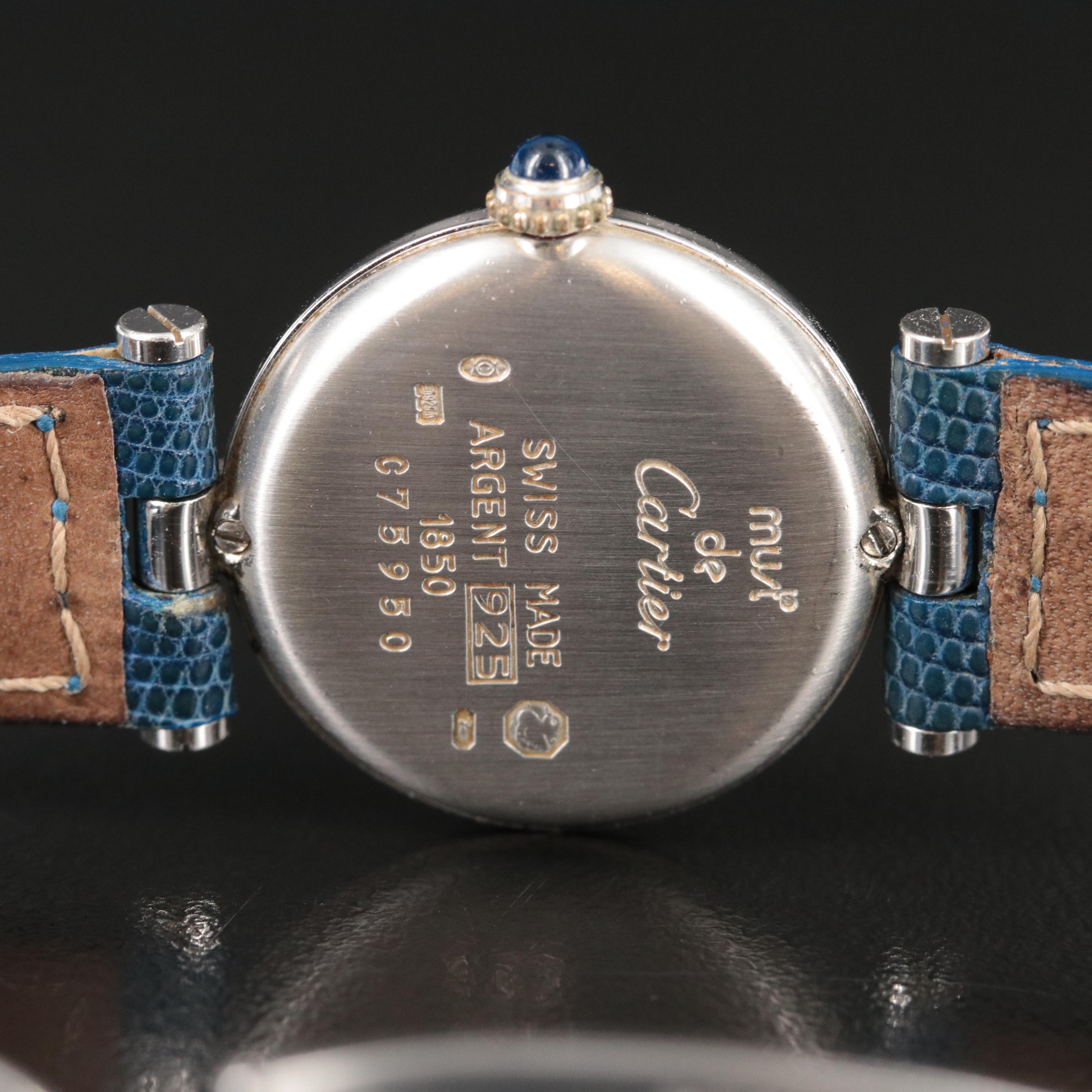 Cartier must de Cartier Vendome Sterling Silver Watch