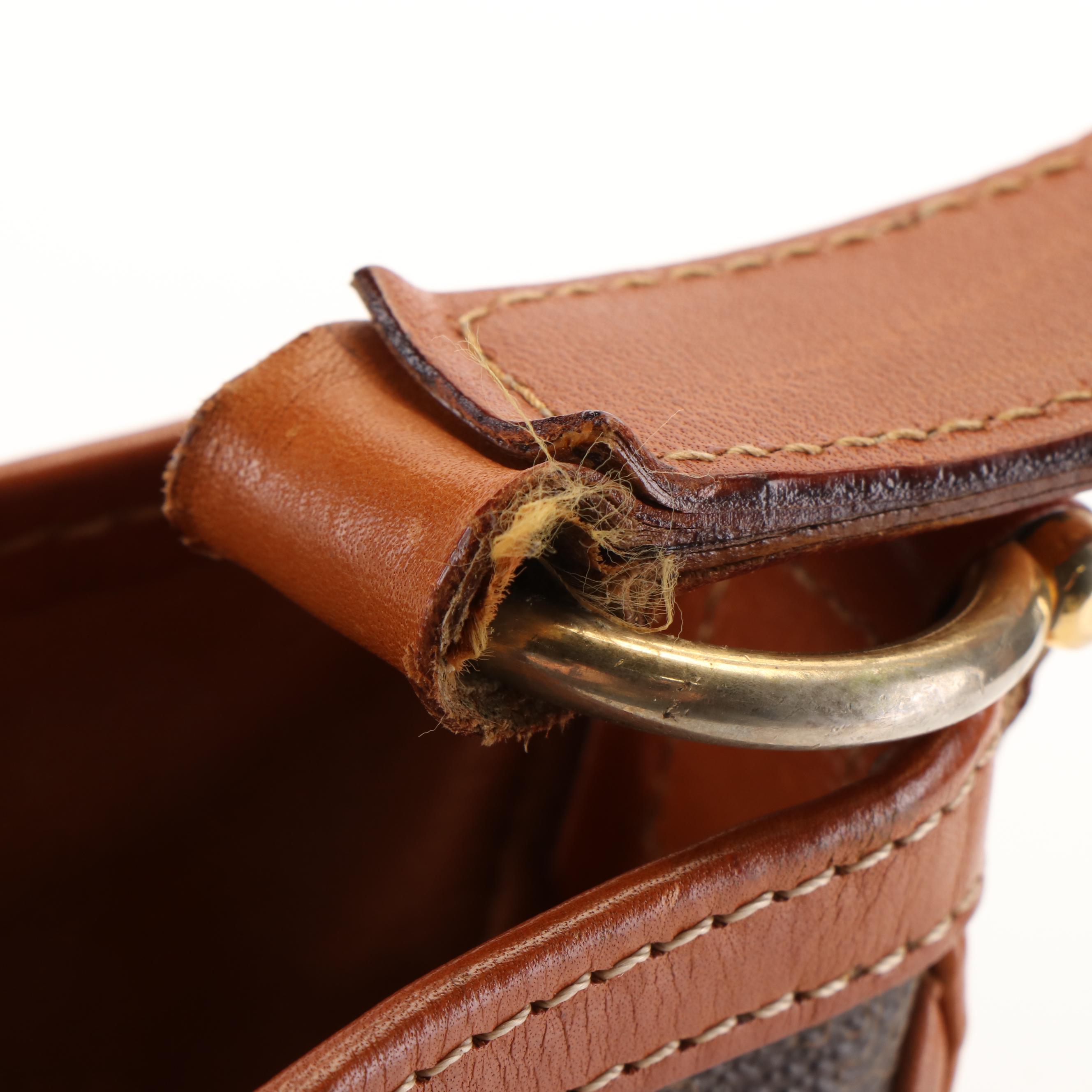 Celine Macadam Gancini Shoulder Bag in Coated Canvas and Leather