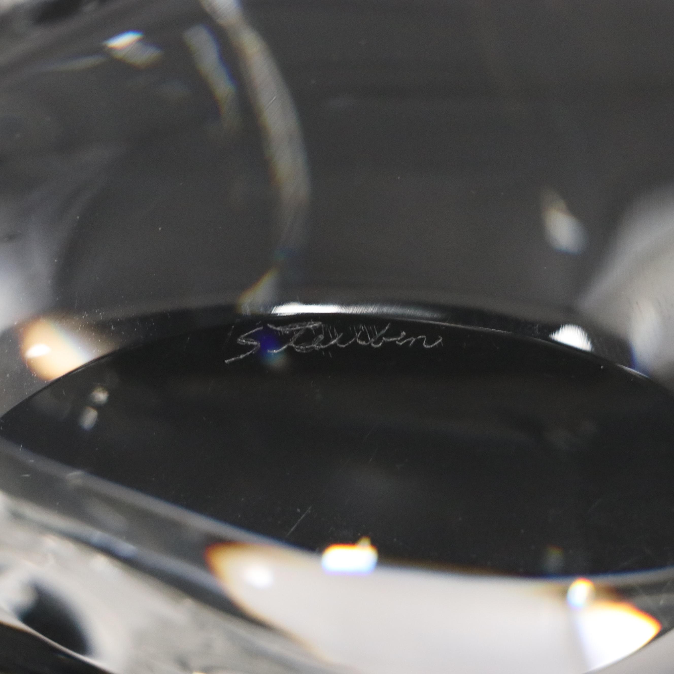 Steuben Art Glass "Frog" and "Fish" Figurines, Mid/Late 20th Century