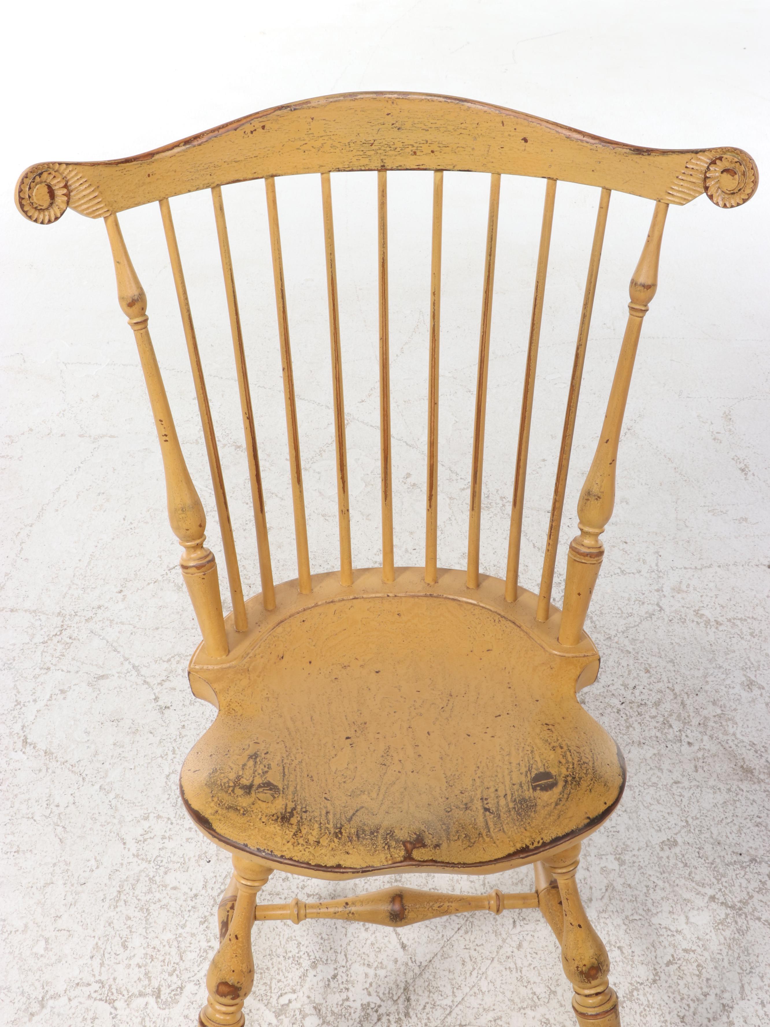River Bend Chair Co. Painted Philadelphia Style Comb-Back Windsor Chair