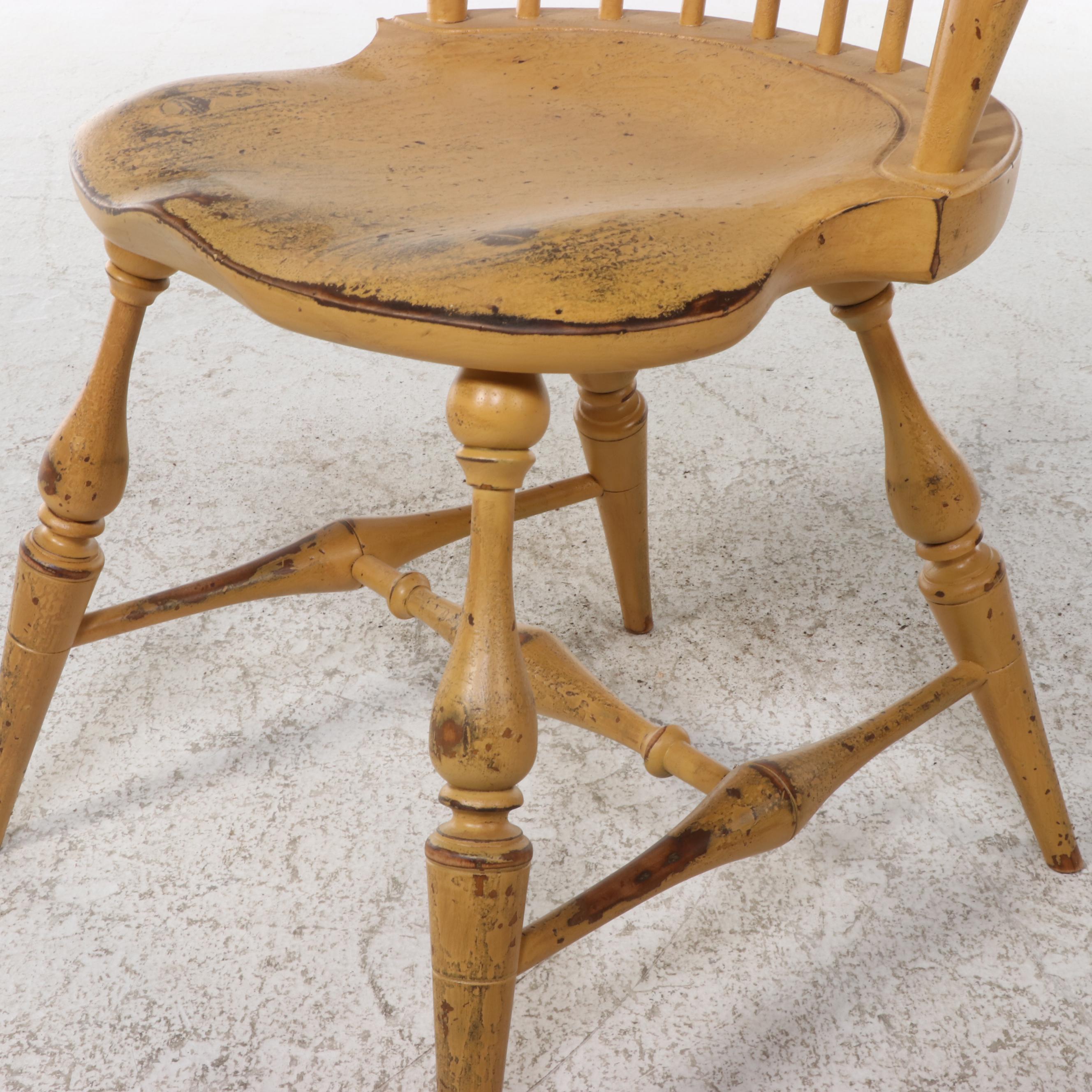 River Bend Chair Co. Painted Philadelphia Style Comb-Back Windsor Chair