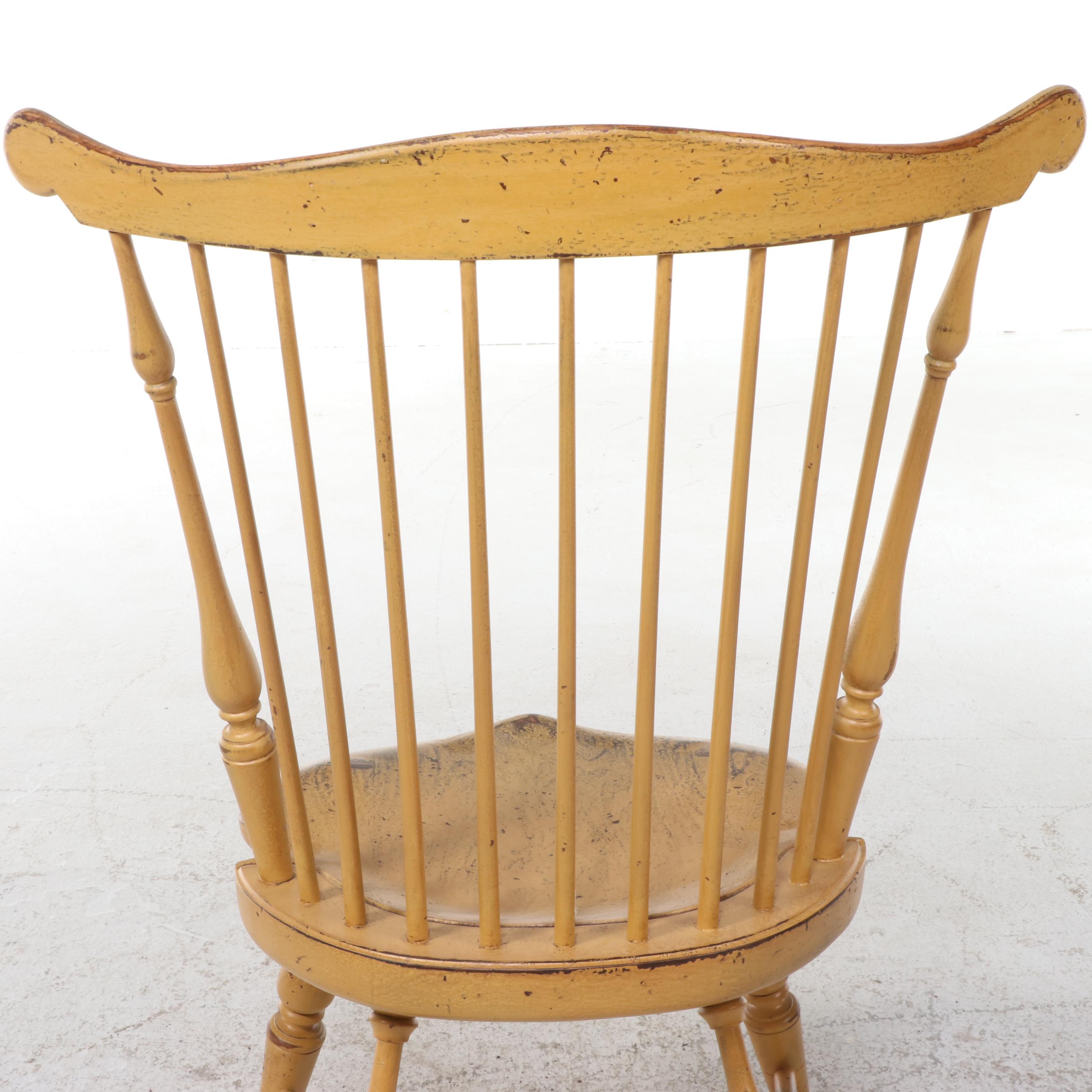 River Bend Chair Co. Painted Philadelphia Style Comb-Back Windsor Chair