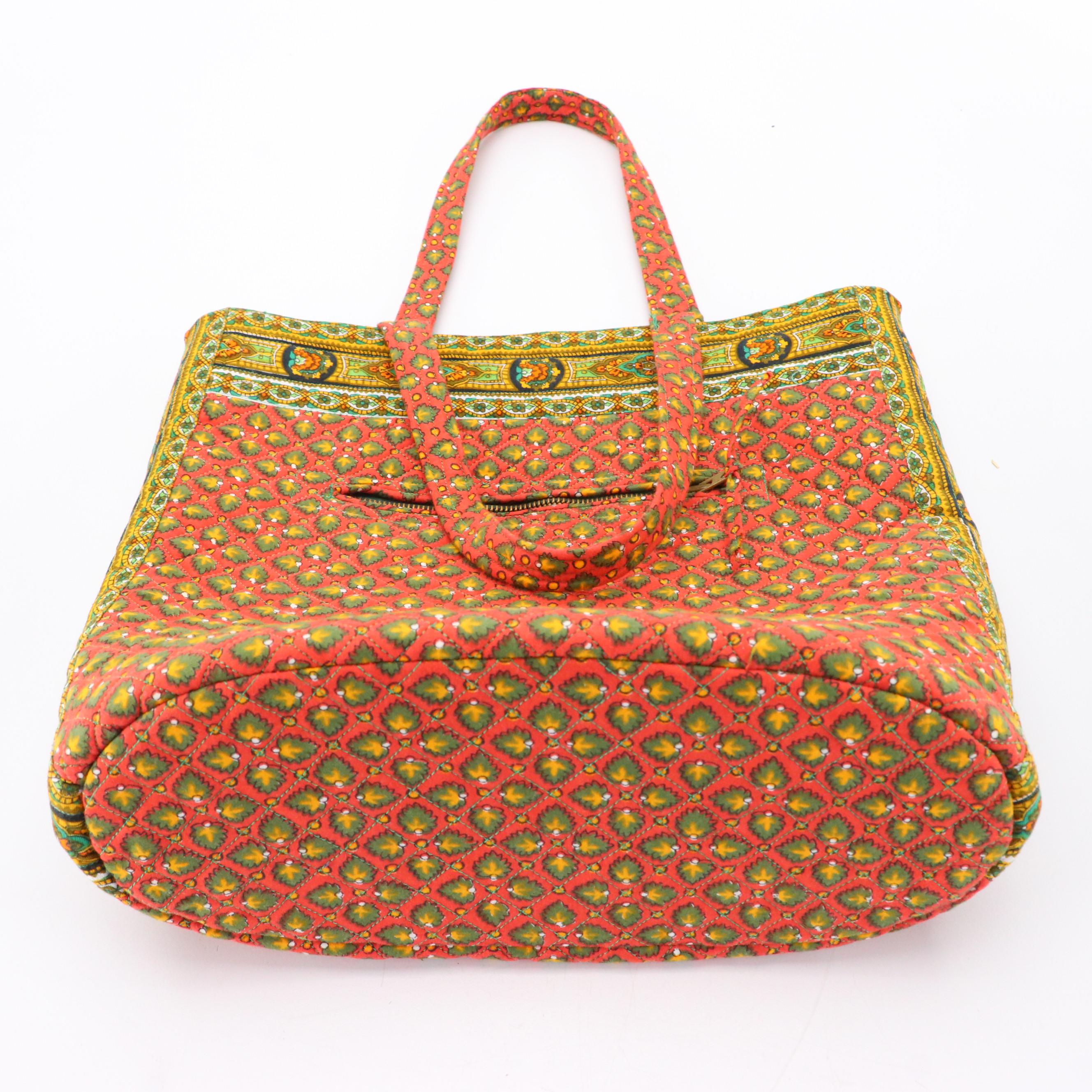 Vera Bradley Makeup Travel Bag and Shoulder Bag, Other Patterned Cotton Tote