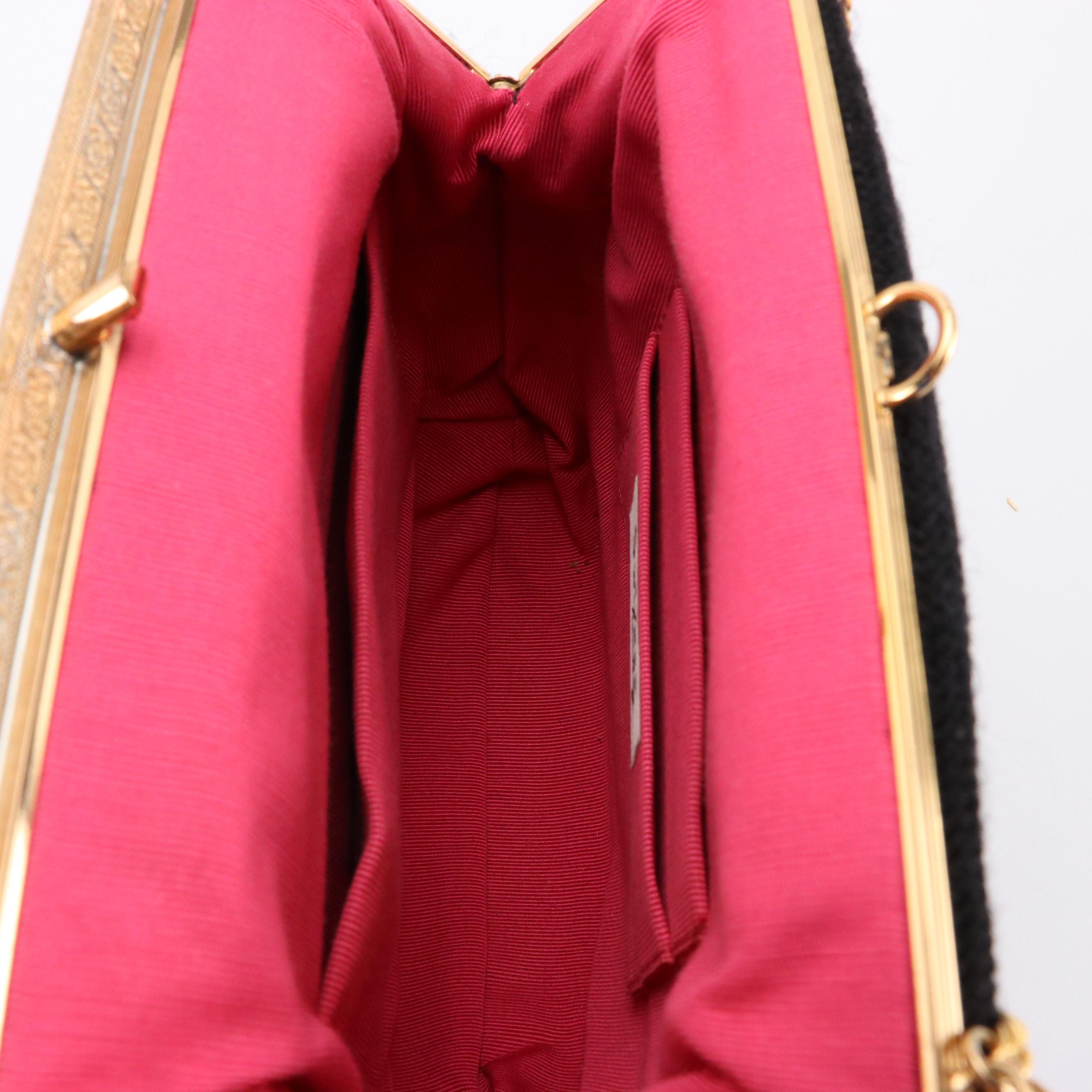 Lumos of London Leather Handbag, Switkes Floral Needlepoint Chain Strap Bag