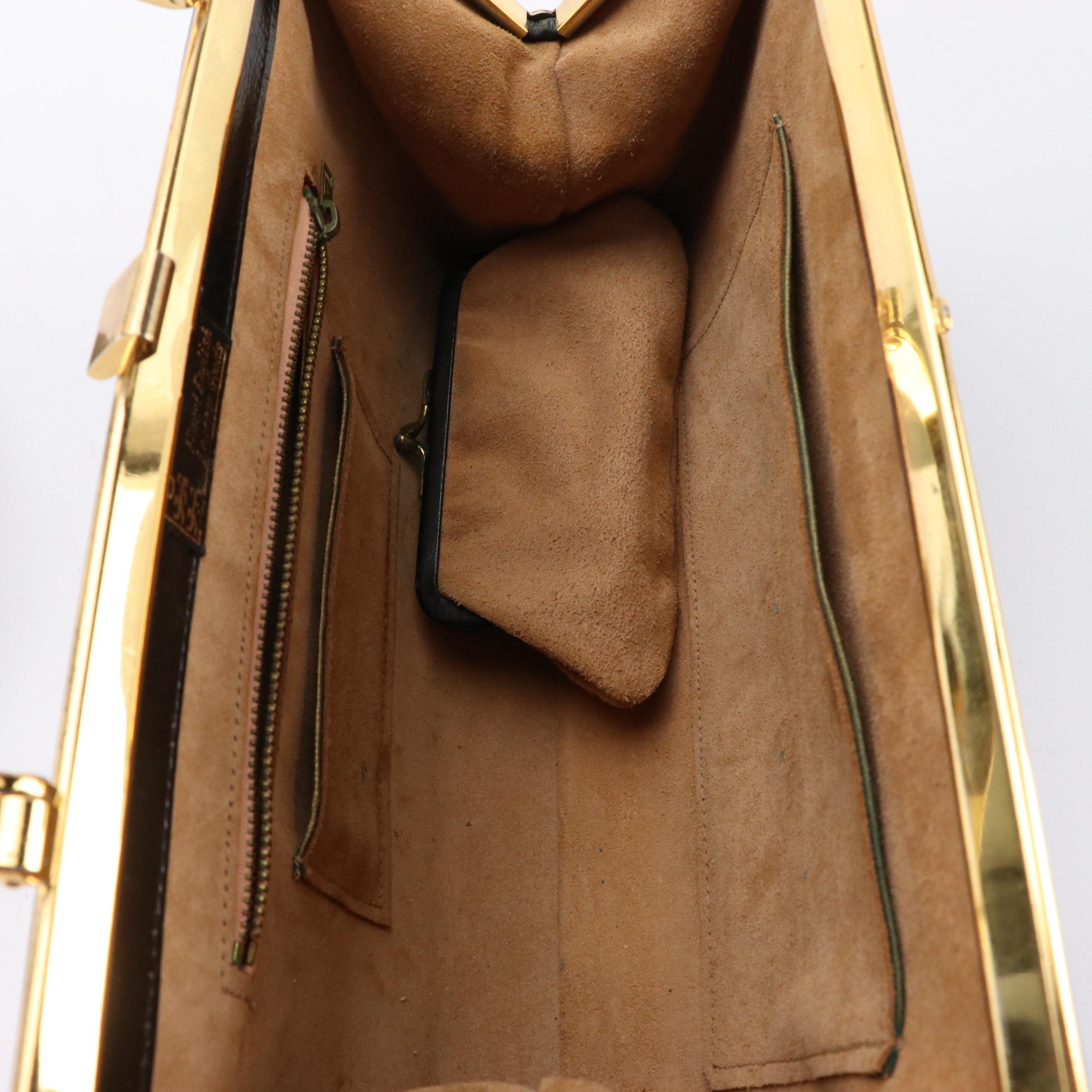 Lumos of London Leather Handbag, Switkes Floral Needlepoint Chain Strap Bag