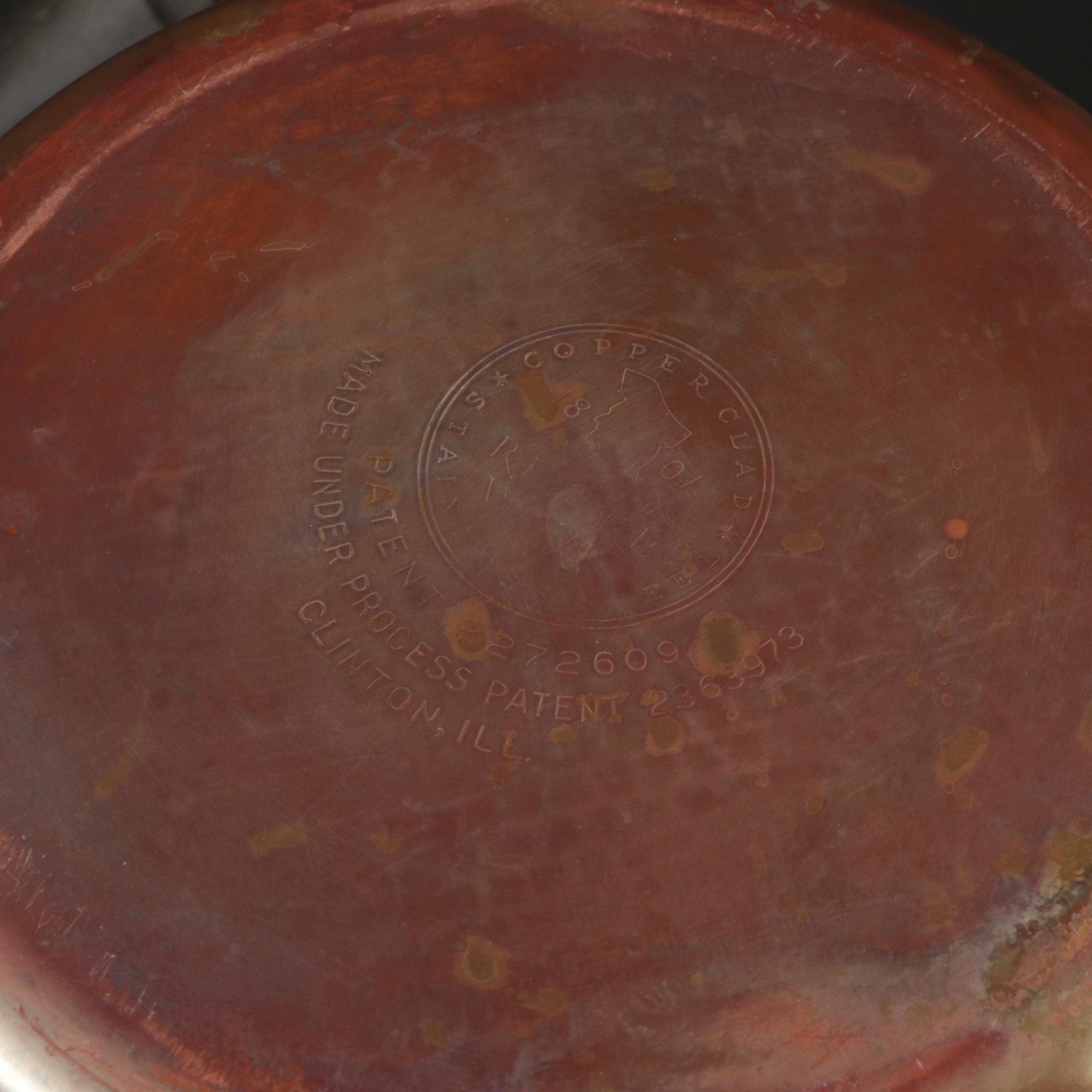 Revere Ware Copper Bottom Pots and Pans with Chefmate Sieve and Colander